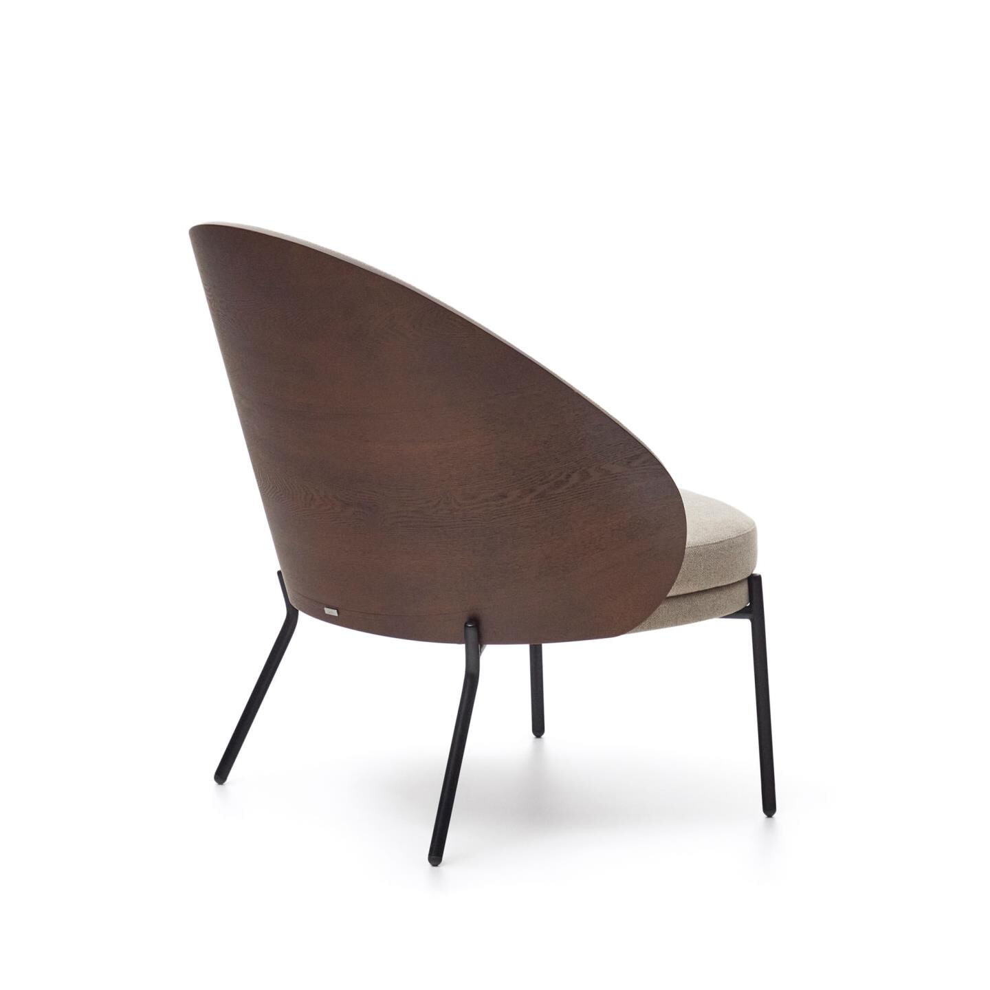 Kave Home Fauteuil 'Eamy' Essenhout, kleur Lichtbruin