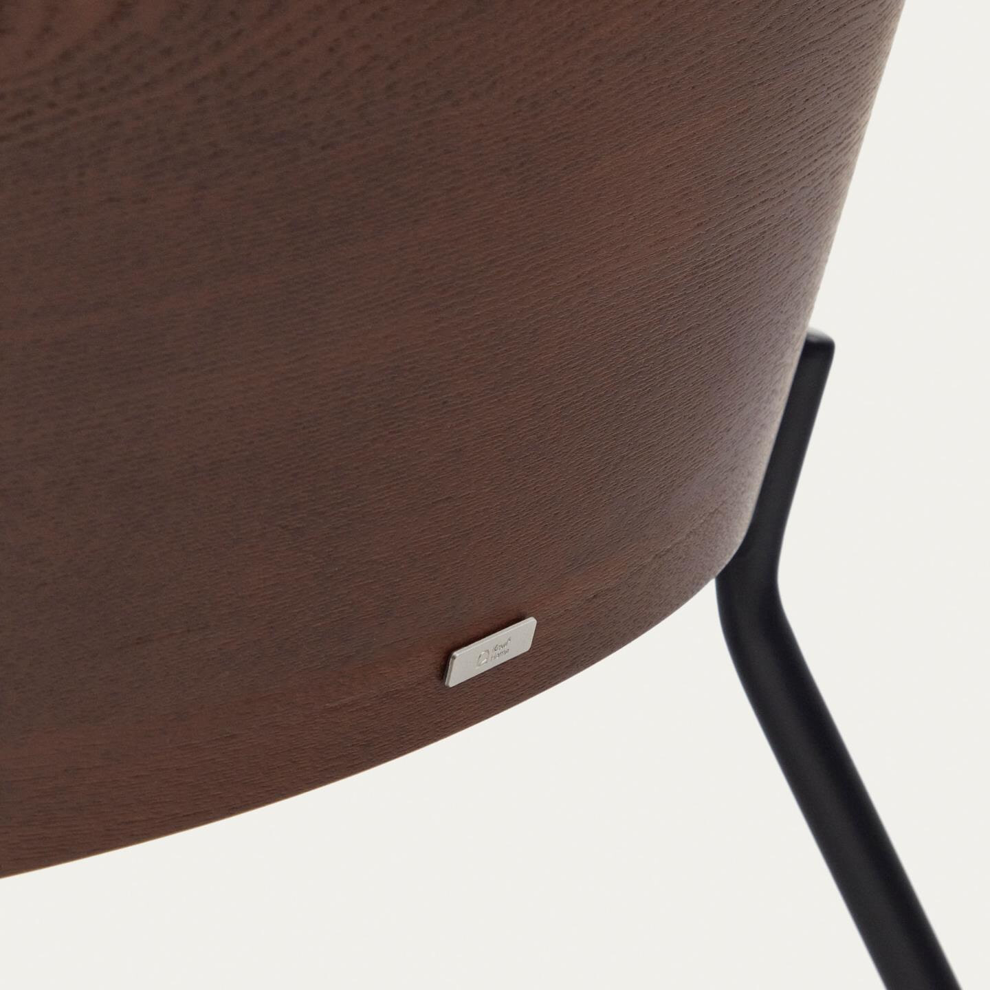 Kave Home Fauteuil 'Eamy' Essenhout, kleur Lichtbruin