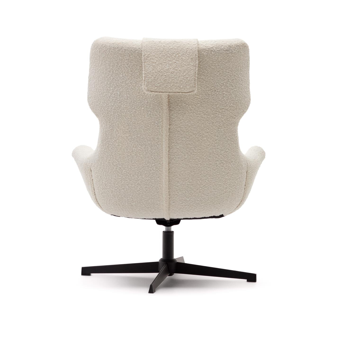 Kave Home Draaibare Fauteuil 'Zalina' Bouclé, kleur Wit