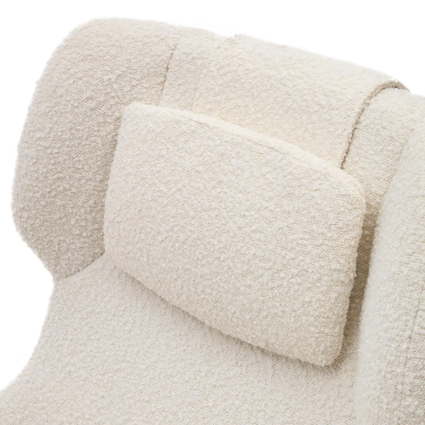Kave Home Draaibare Fauteuil 'Zalina' Bouclé, kleur Wit