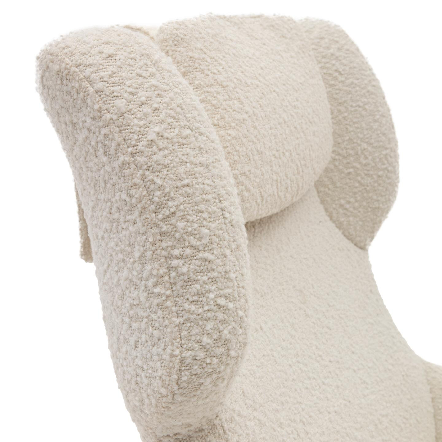 Kave Home Draaibare Fauteuil 'Zalina' Bouclé, kleur Wit