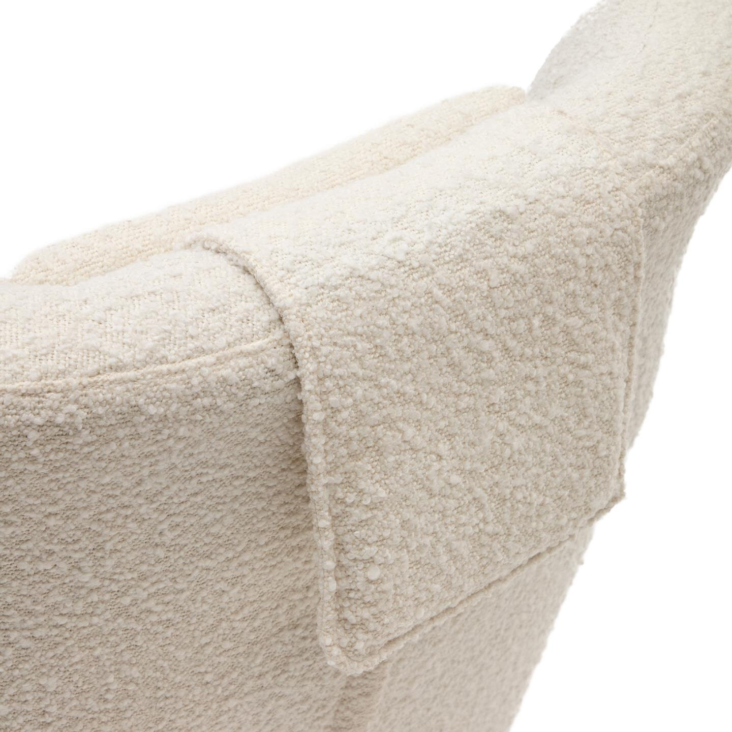 Kave Home Draaibare Fauteuil 'Zalina' Bouclé, kleur Wit