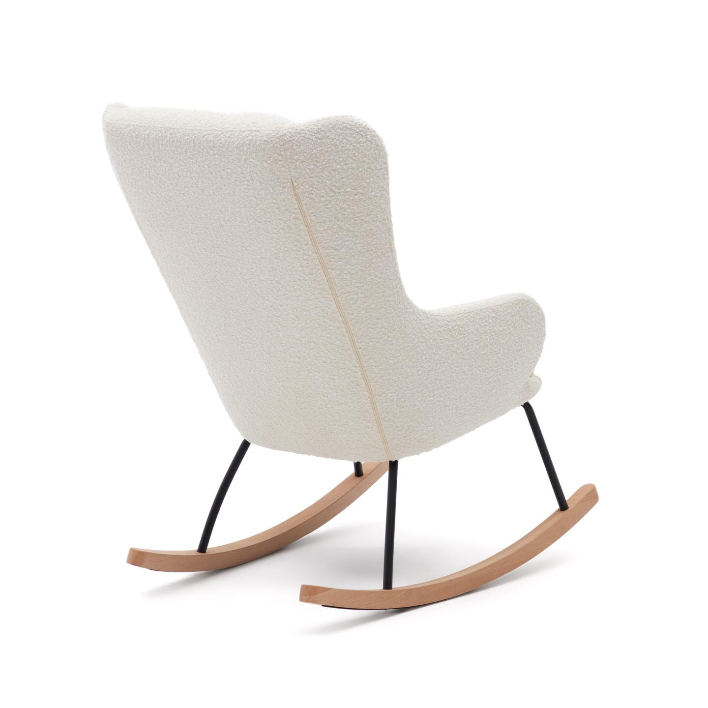 Kave Home Schommelstoel 'Maustin' Bouclé, kleur Wit