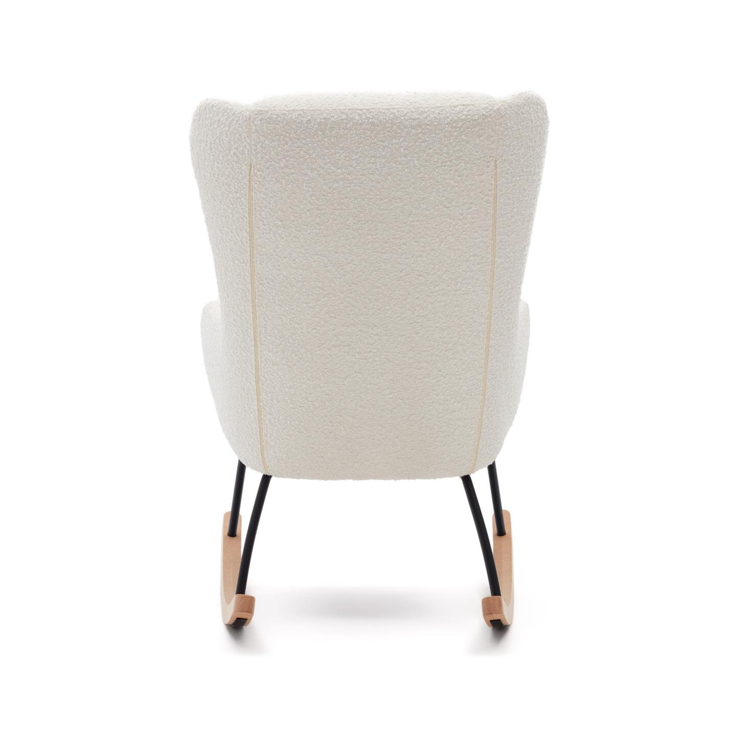 Kave Home Schommelstoel 'Maustin' Bouclé, kleur Wit