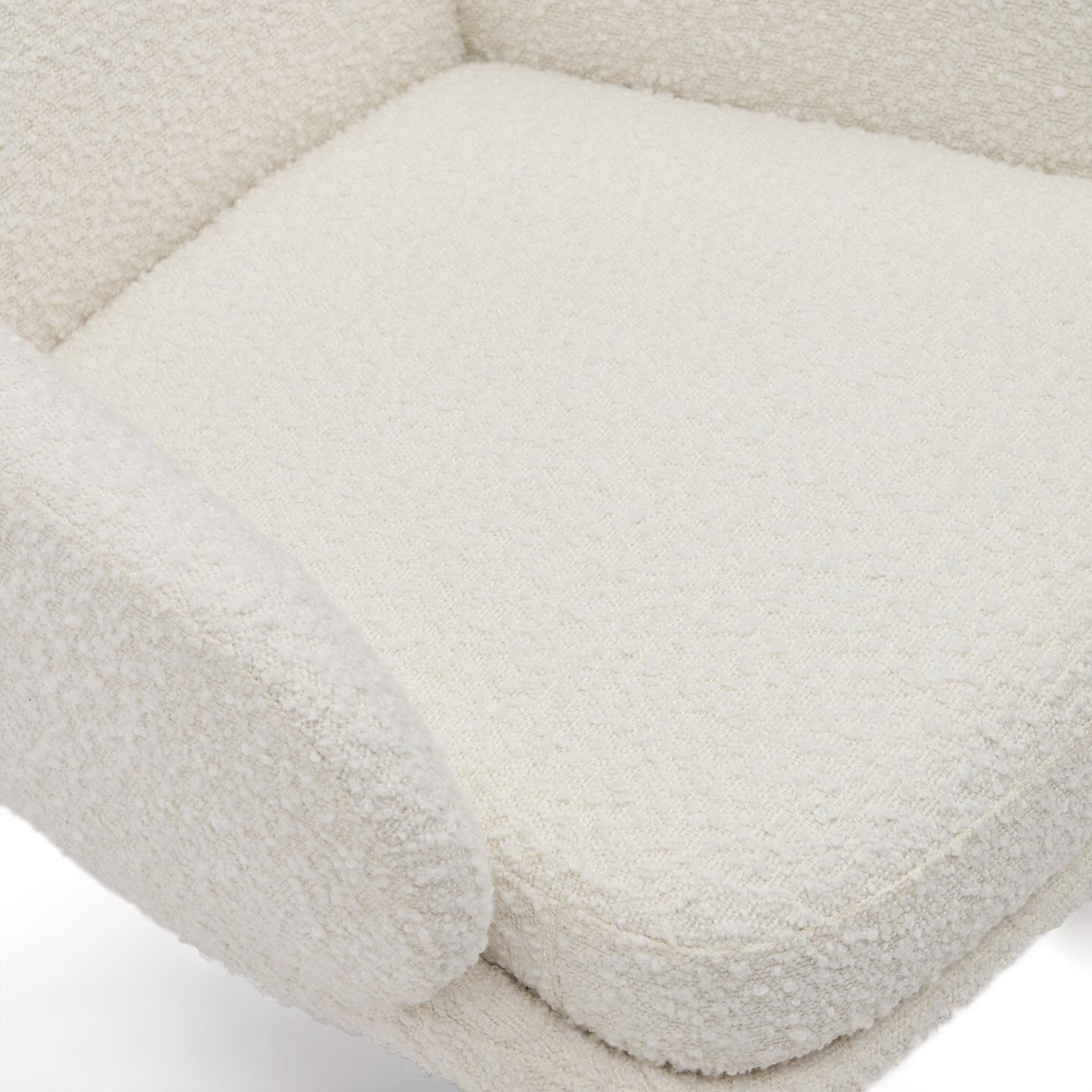 Kave Home Schommelstoel 'Maustin' Bouclé, kleur Wit