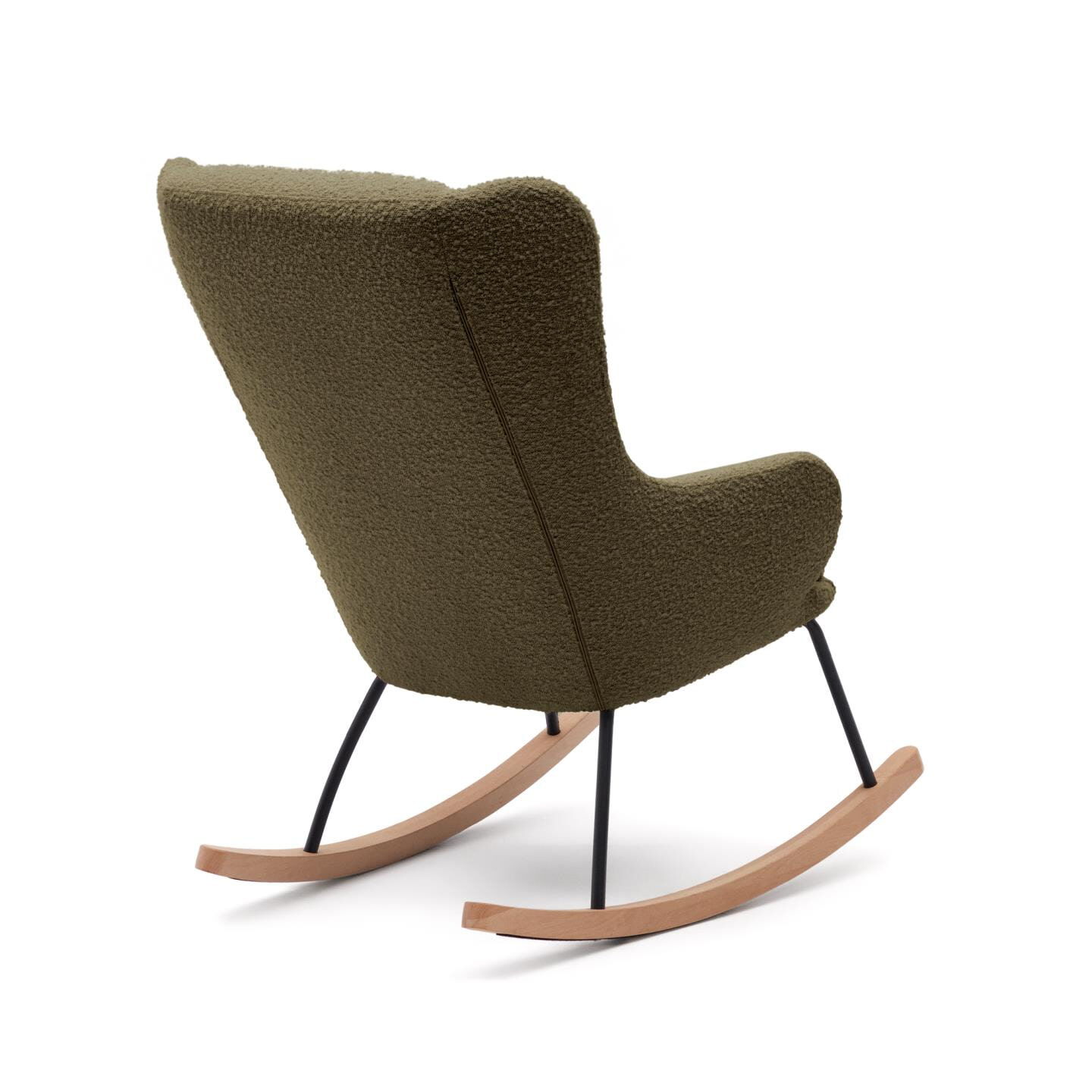 Kave Home Schommelstoel 'Maustin' Bouclé, kleur Groen