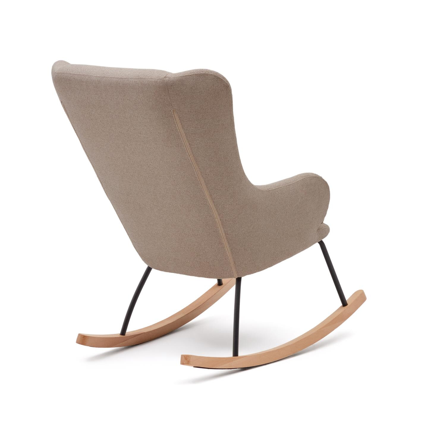 Kave Home Schommelstoel 'Maustin' Chenille, kleur Beige