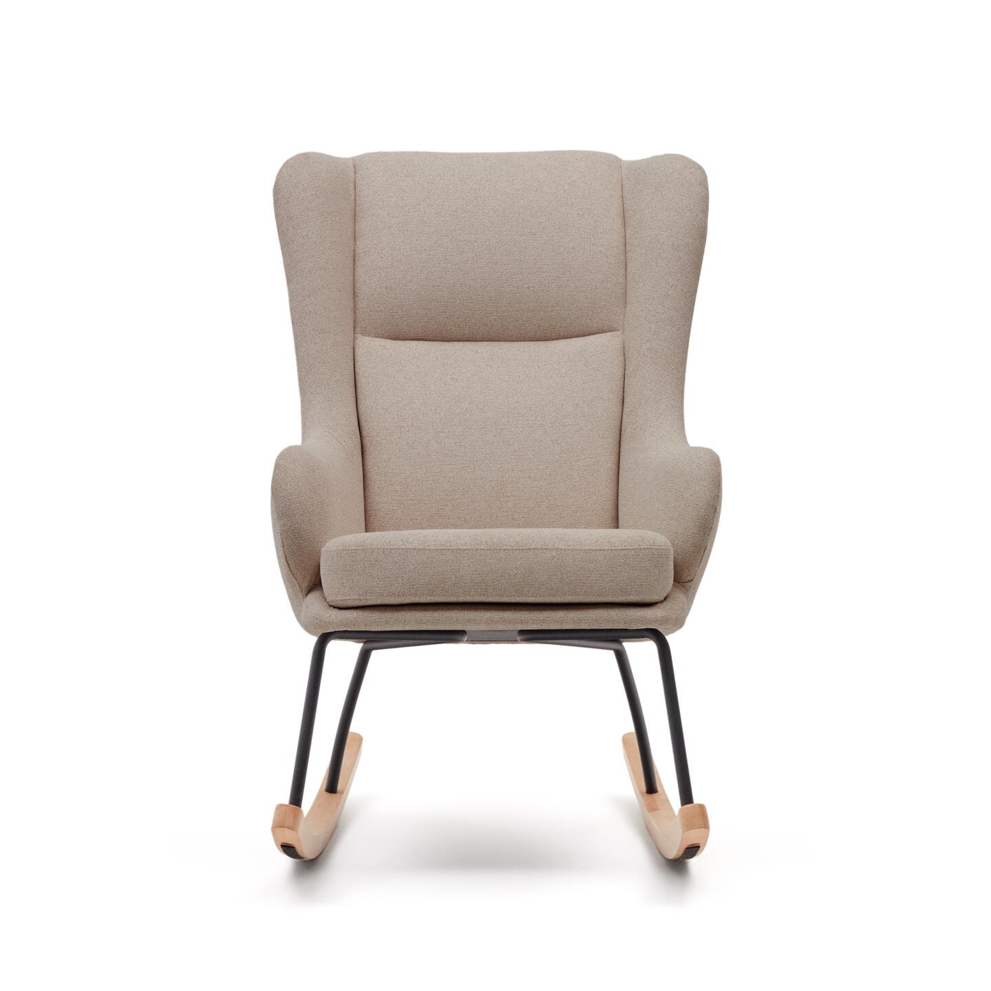 Kave Home Schommelstoel 'Maustin' Chenille, kleur Beige