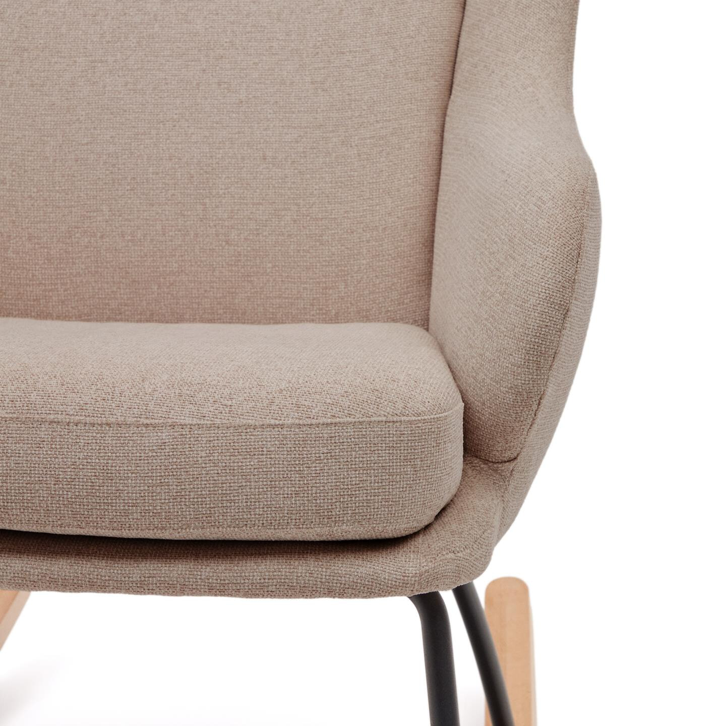 Kave Home Schommelstoel 'Maustin' Chenille, kleur Beige