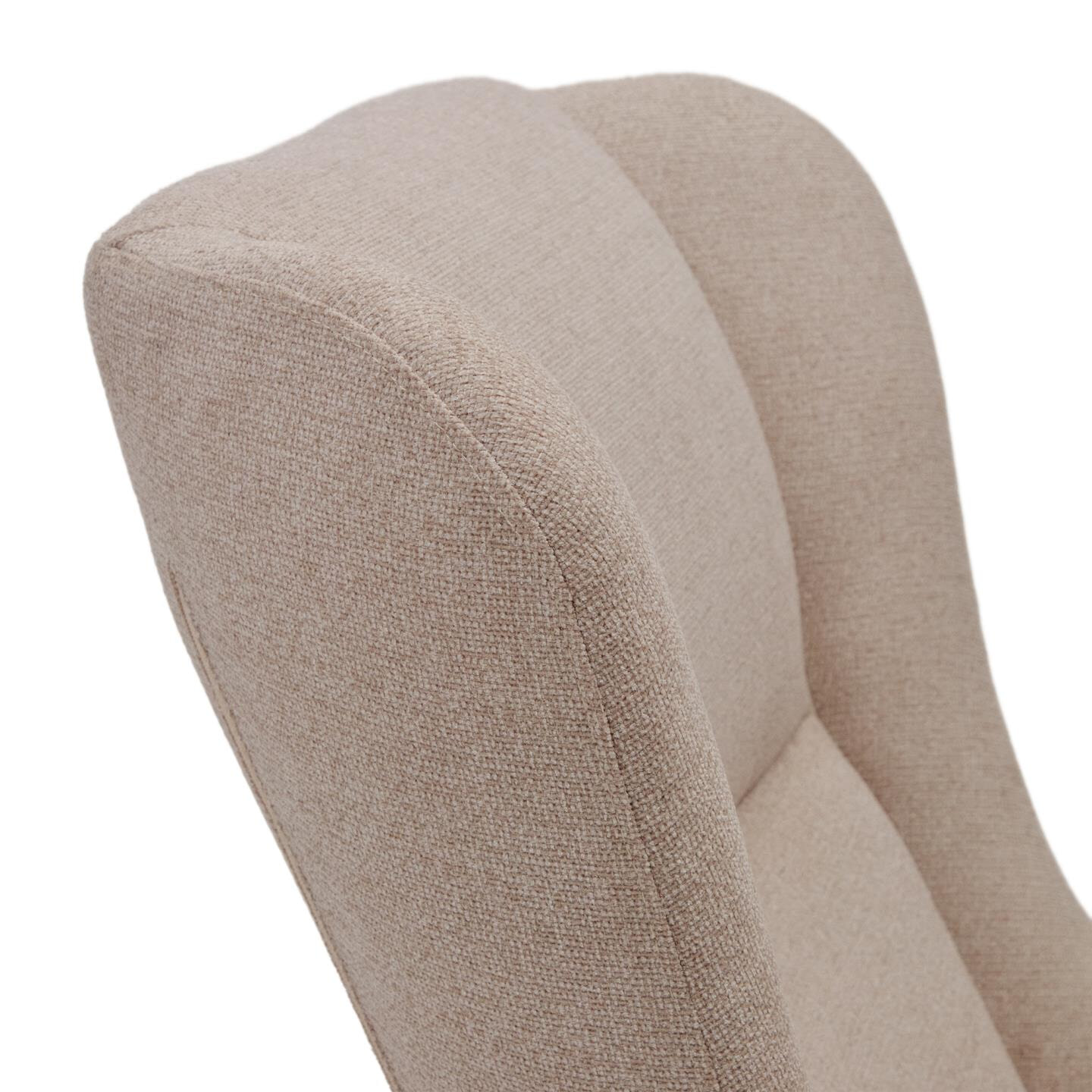 Kave Home Schommelstoel 'Maustin' Chenille, kleur Beige