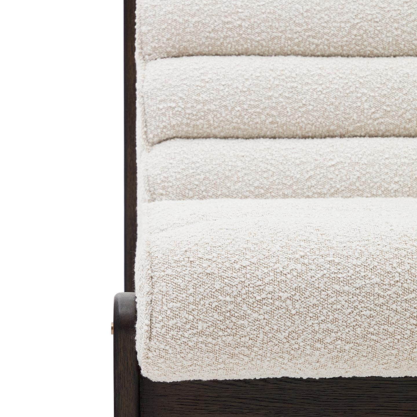 Kave Home Fauteuil 'Magira' Bouclé en eikenhout
