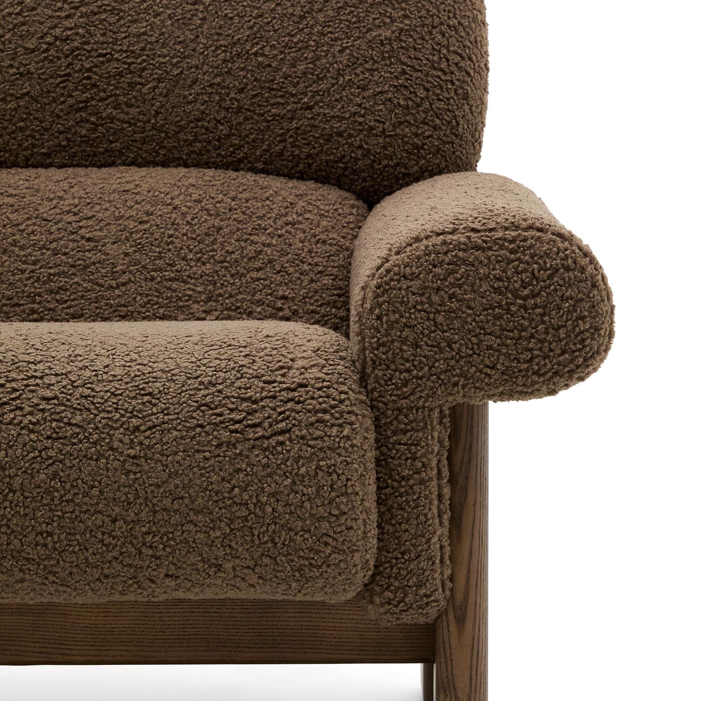 Kave Home Fauteuil 'Cabana' Bouclé, kleur Taupe