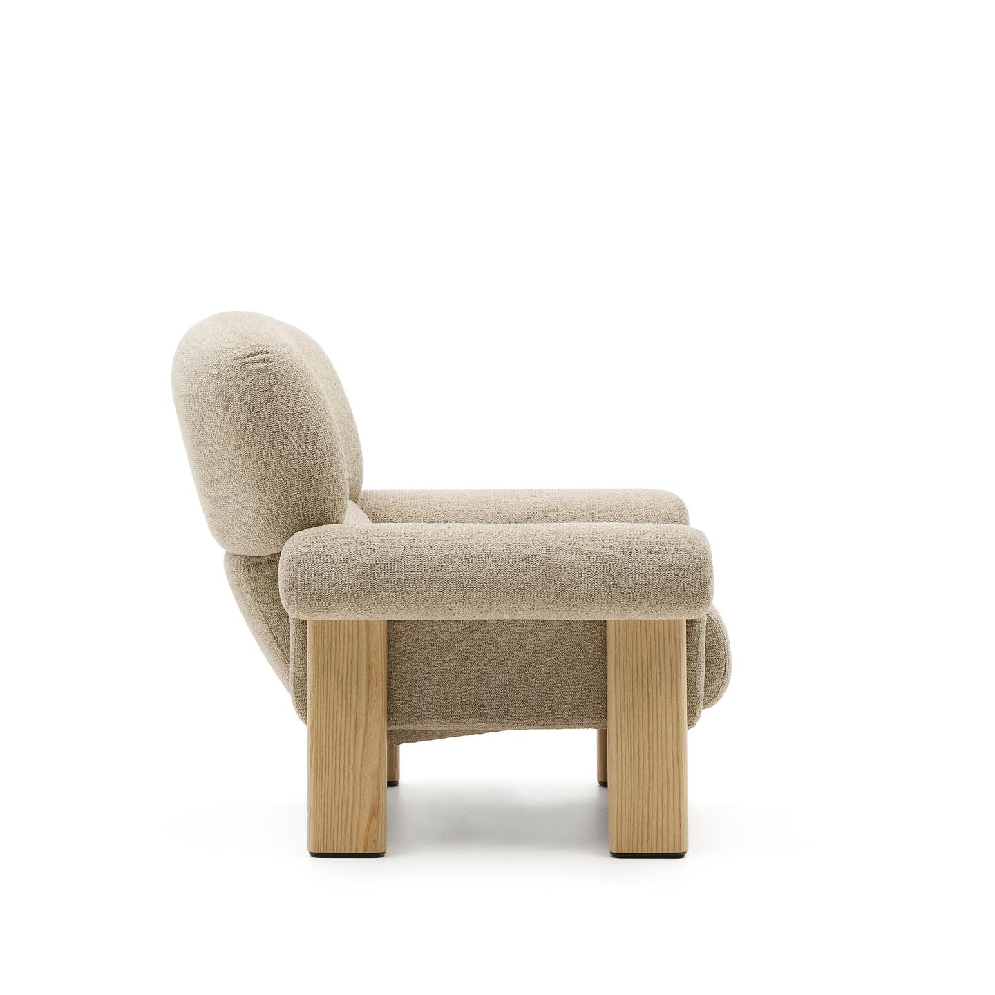 Kave Home Fauteuil 'Cabana' Chenille, kleur Beige