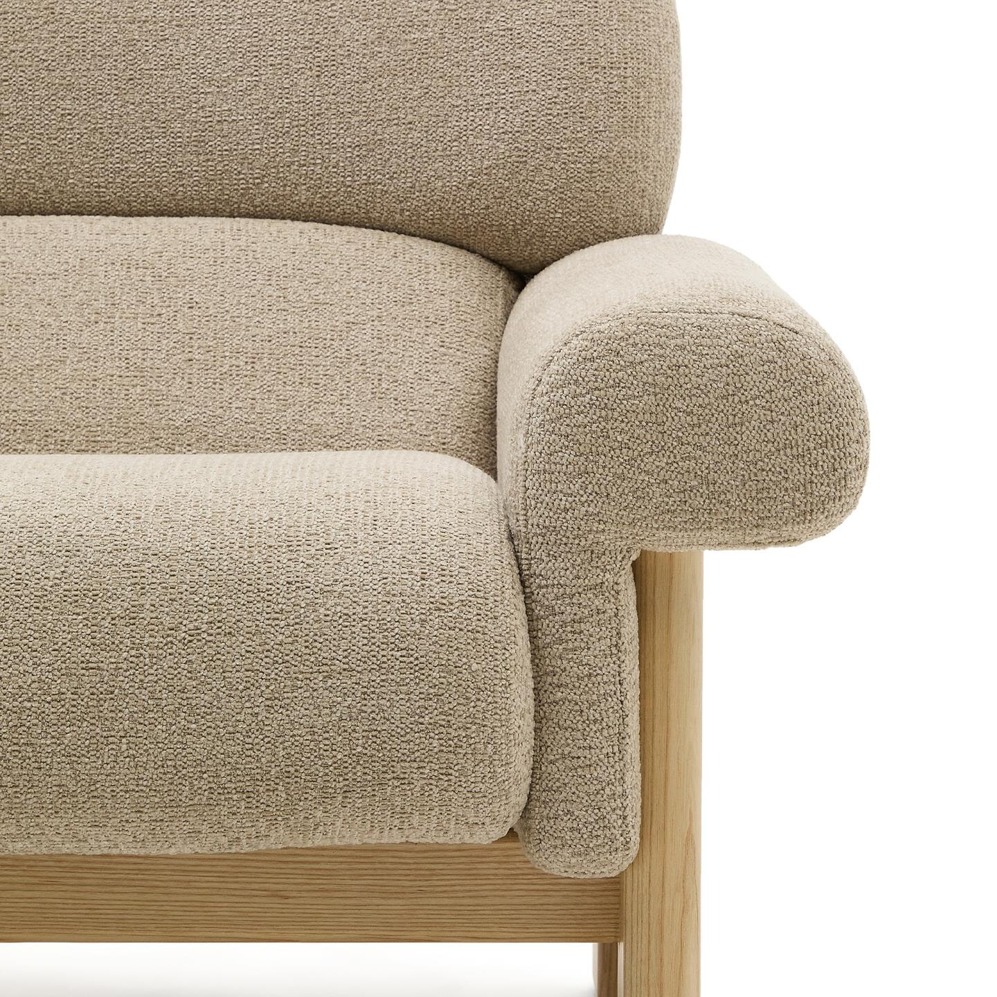 Kave Home Fauteuil 'Cabana' Chenille, kleur Beige