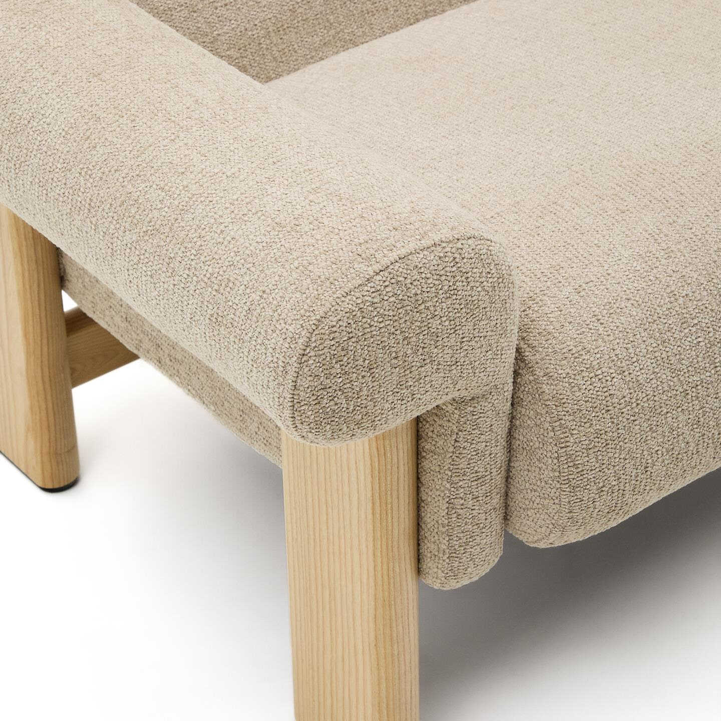 Kave Home Fauteuil 'Cabana' Chenille, kleur Beige