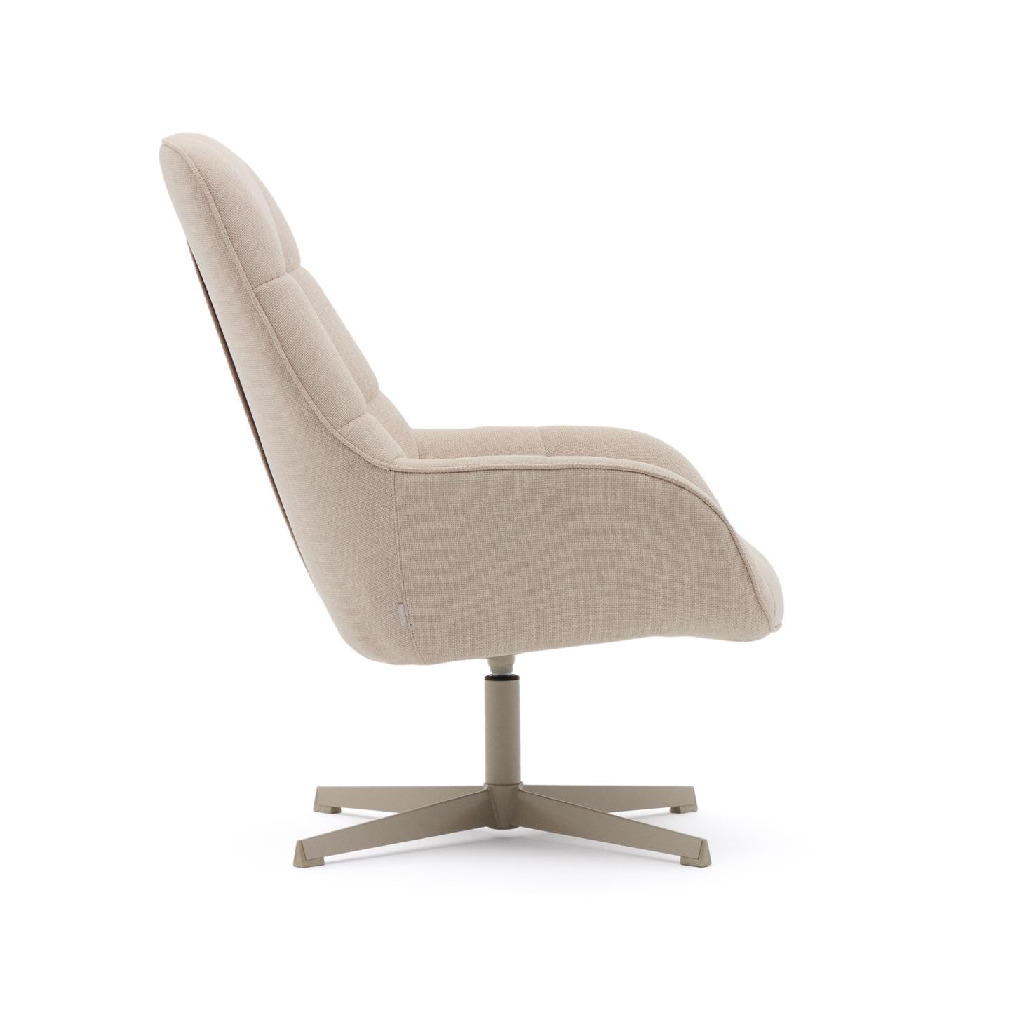 Kave Home Draaifauteuil 'Jaspe' Structuurstof, kleur Beige