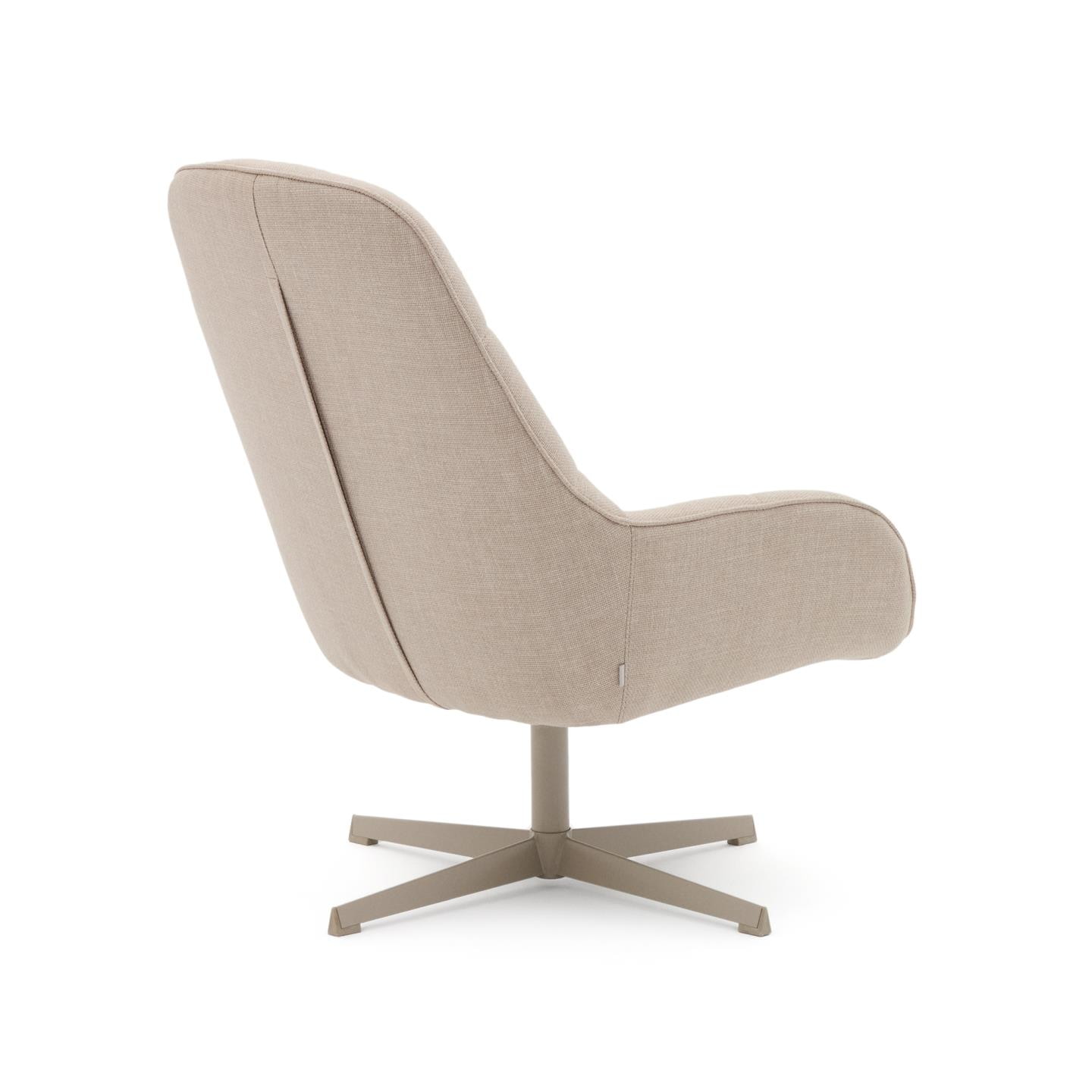 Kave Home Draaifauteuil 'Jaspe' Structuurstof, kleur Beige