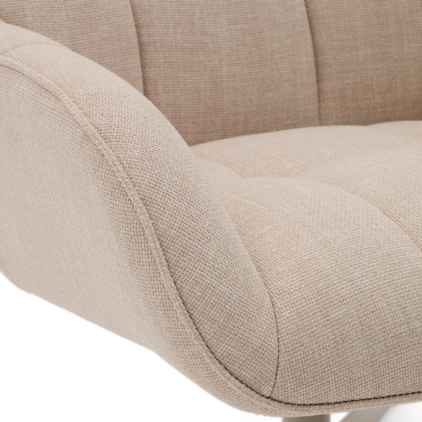 Kave Home Draaifauteuil 'Jaspe' Structuurstof, kleur Beige