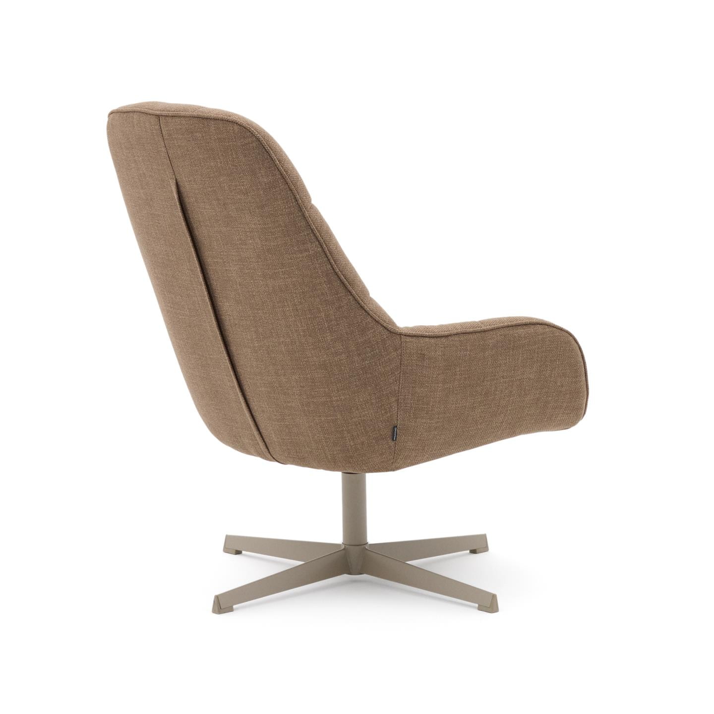 Kave Home Draaifauteuil 'Jaspe' Structuurstof, kleur Lichtbruin