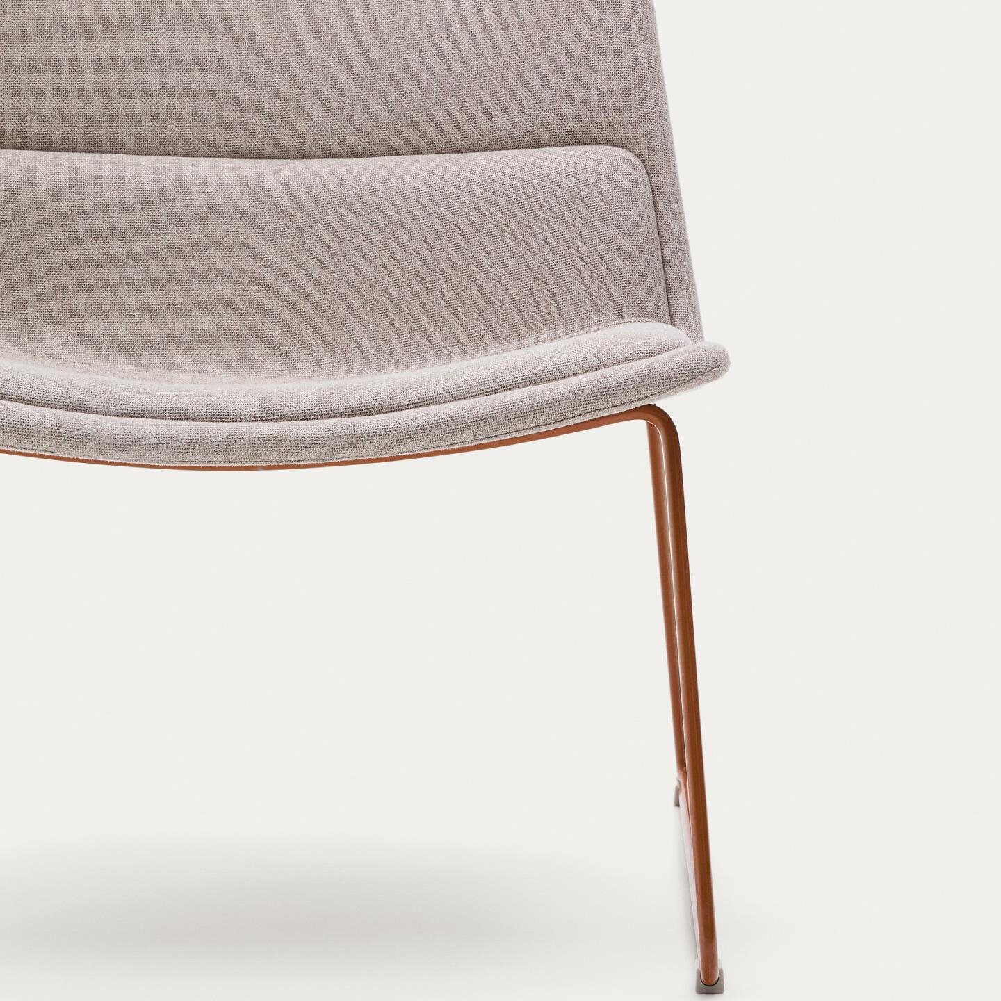 Kave Home Fauteuil 'Zahara' kleur Beige/Terracotta