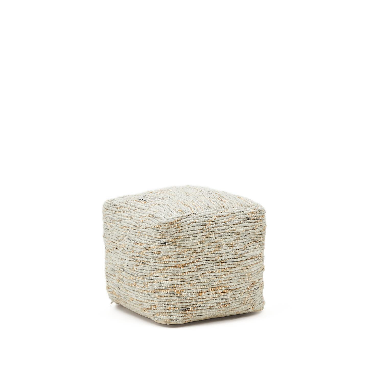 Kave Home Poef Selise Jute, 40 x 40cm - Naturel