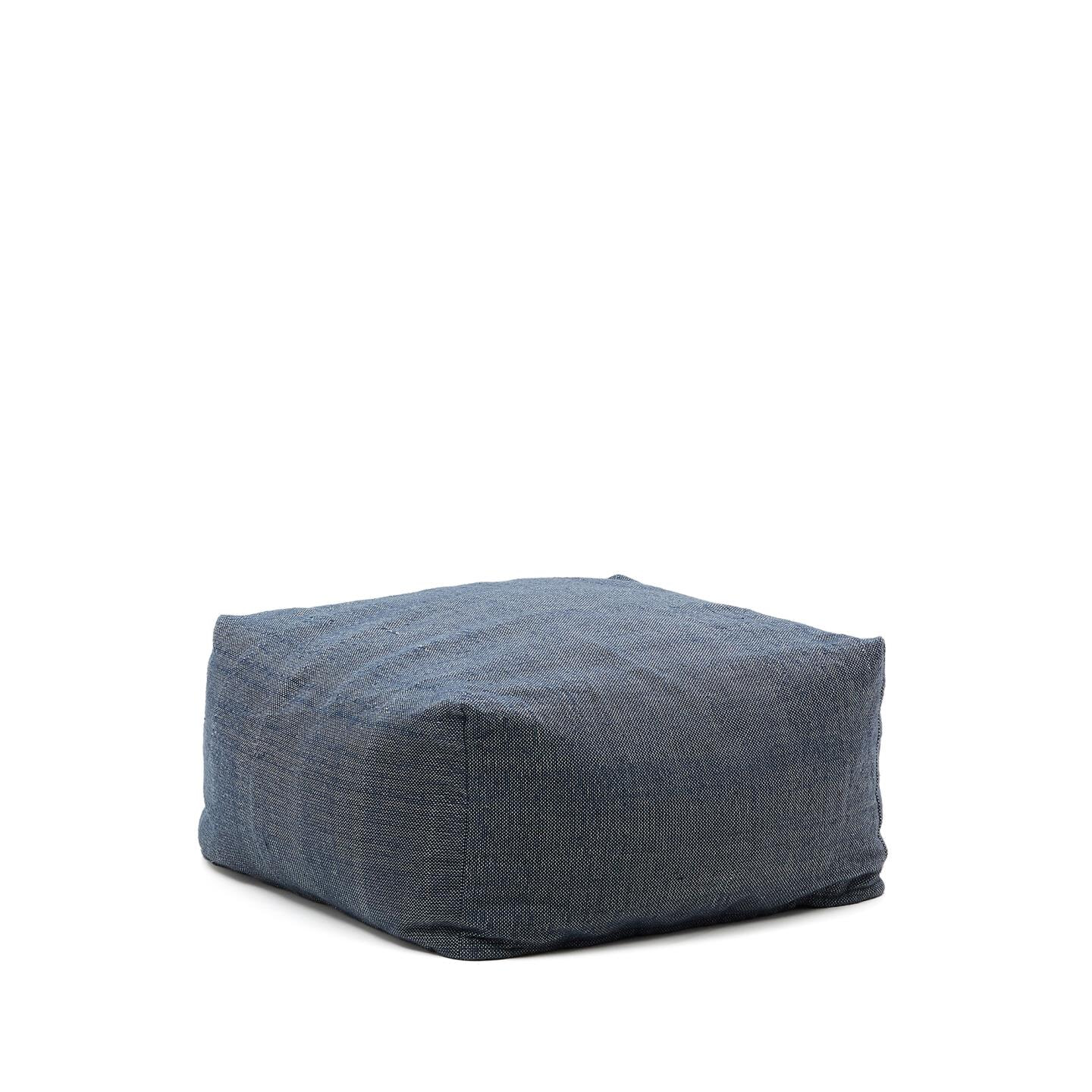 Kave Home Poef Vedell PET - Blauw