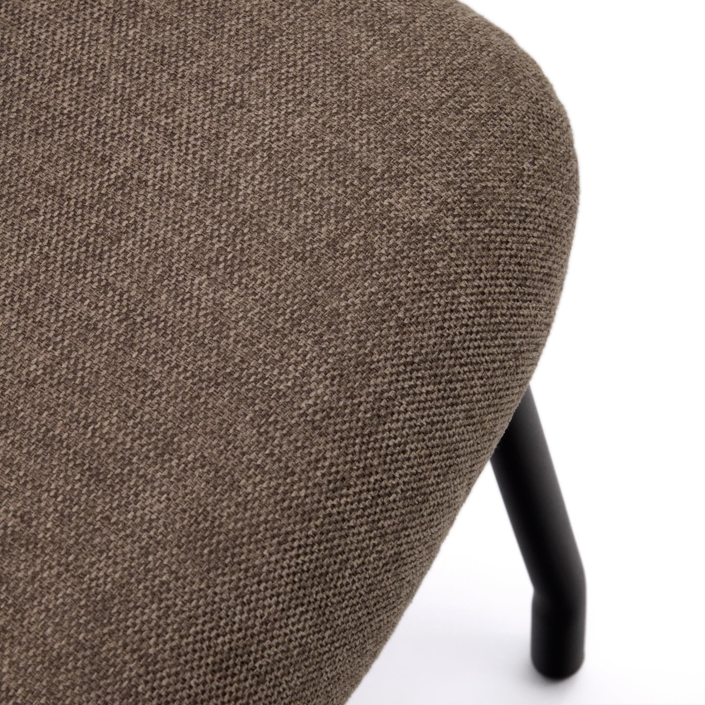 Kave Home Hocker 'Belina' Chenille, kleur Lichtbruin