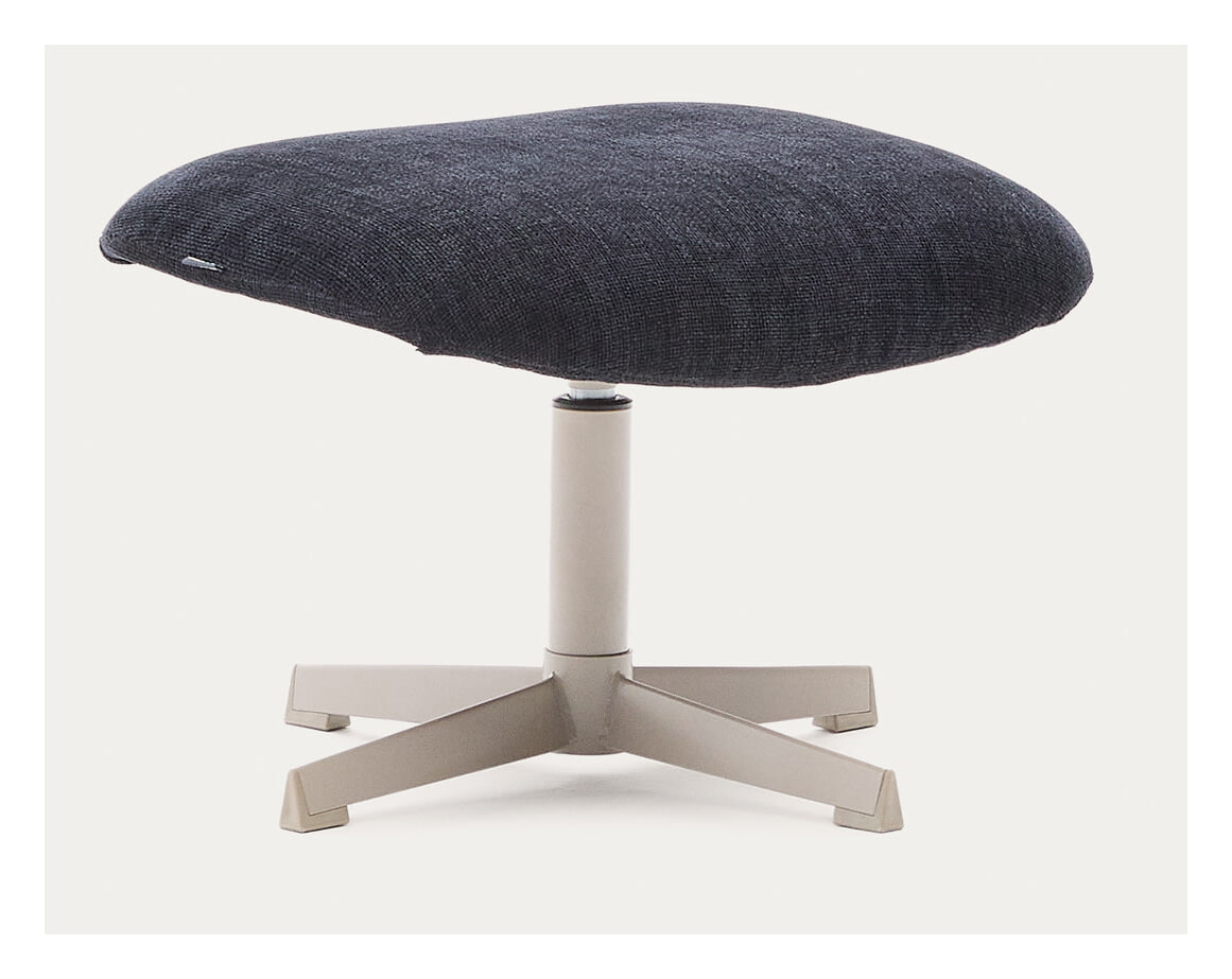 Kave Home Draaibare Hocker Teryl Chenille - Donkerblauw