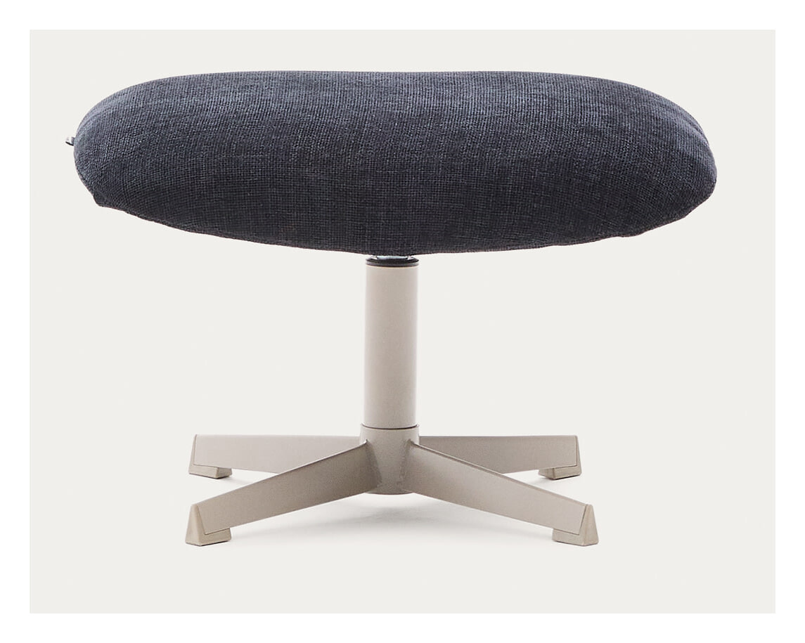 Kave Home Draaibare Hocker 'Teryl' Chenille, kleur Donkerblauw