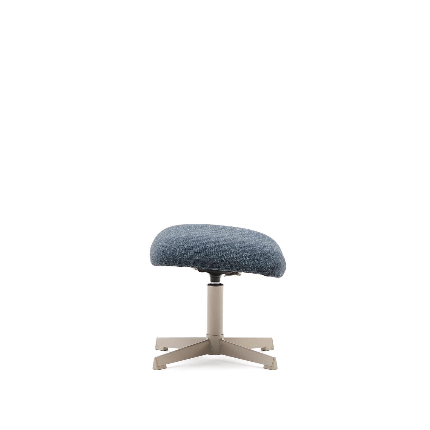 Kave Home Hocker 'Jaspe' Structuurstof, kleur Blauw