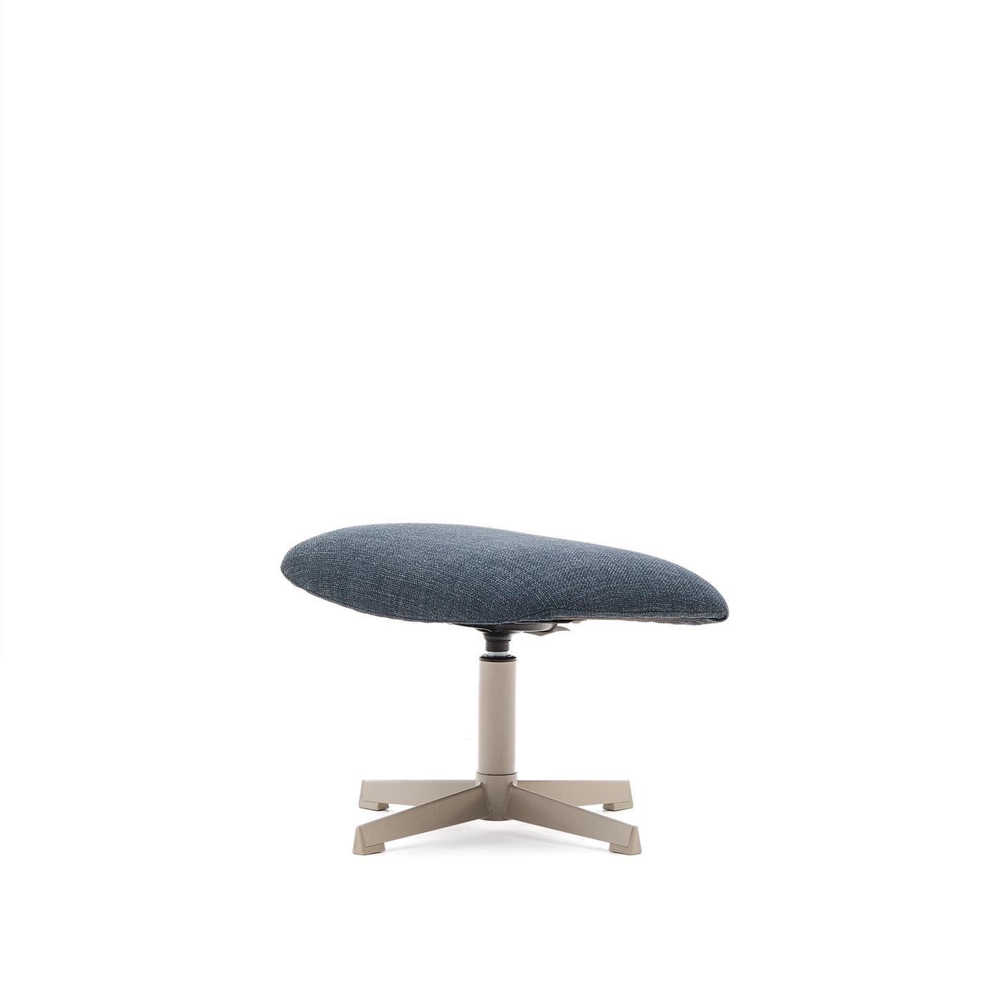 Kave Home Hocker 'Jaspe' Structuurstof, kleur Blauw