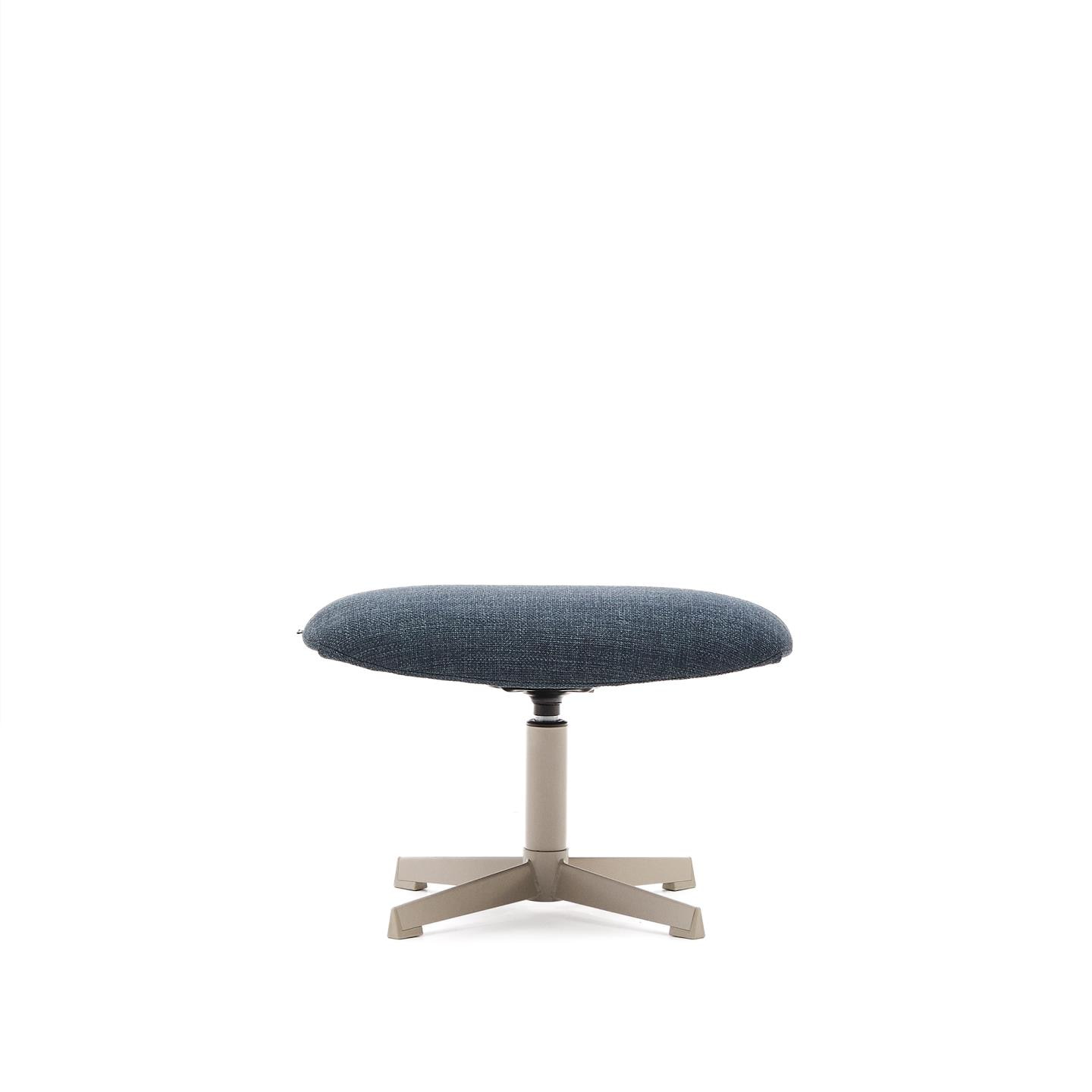 Kave Home Hocker 'Jaspe' Structuurstof, kleur Blauw