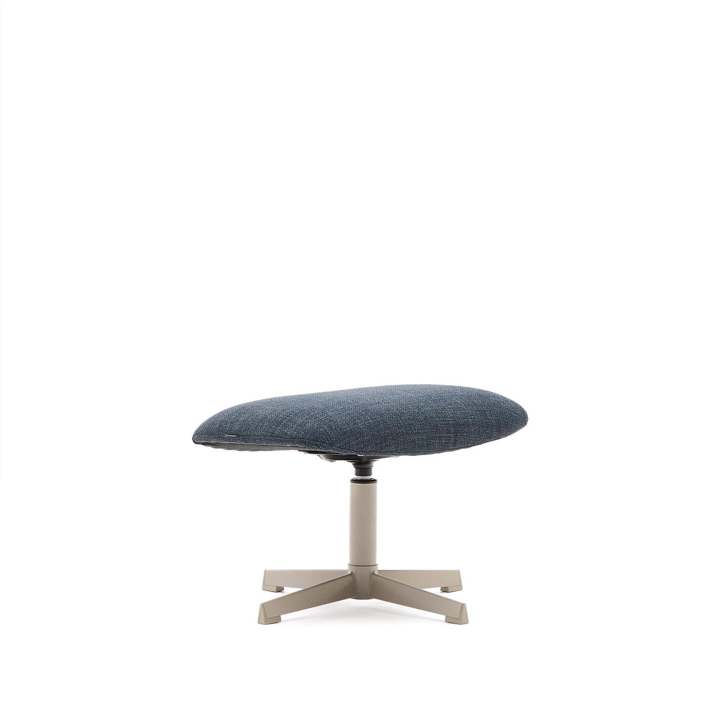 Kave Home Hocker 'Jaspe' Structuurstof, kleur Blauw