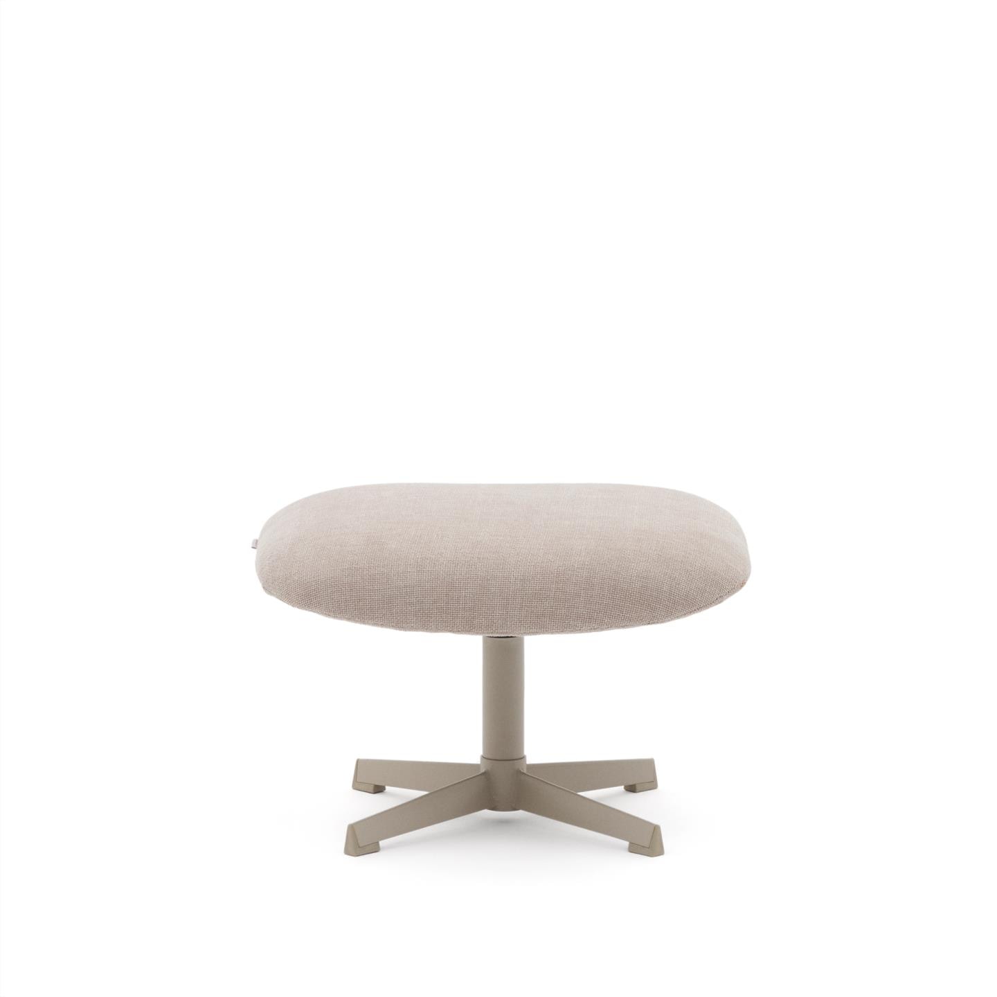 Kave Home Hocker 'Jaspe' Structuurstof, kleur Beige