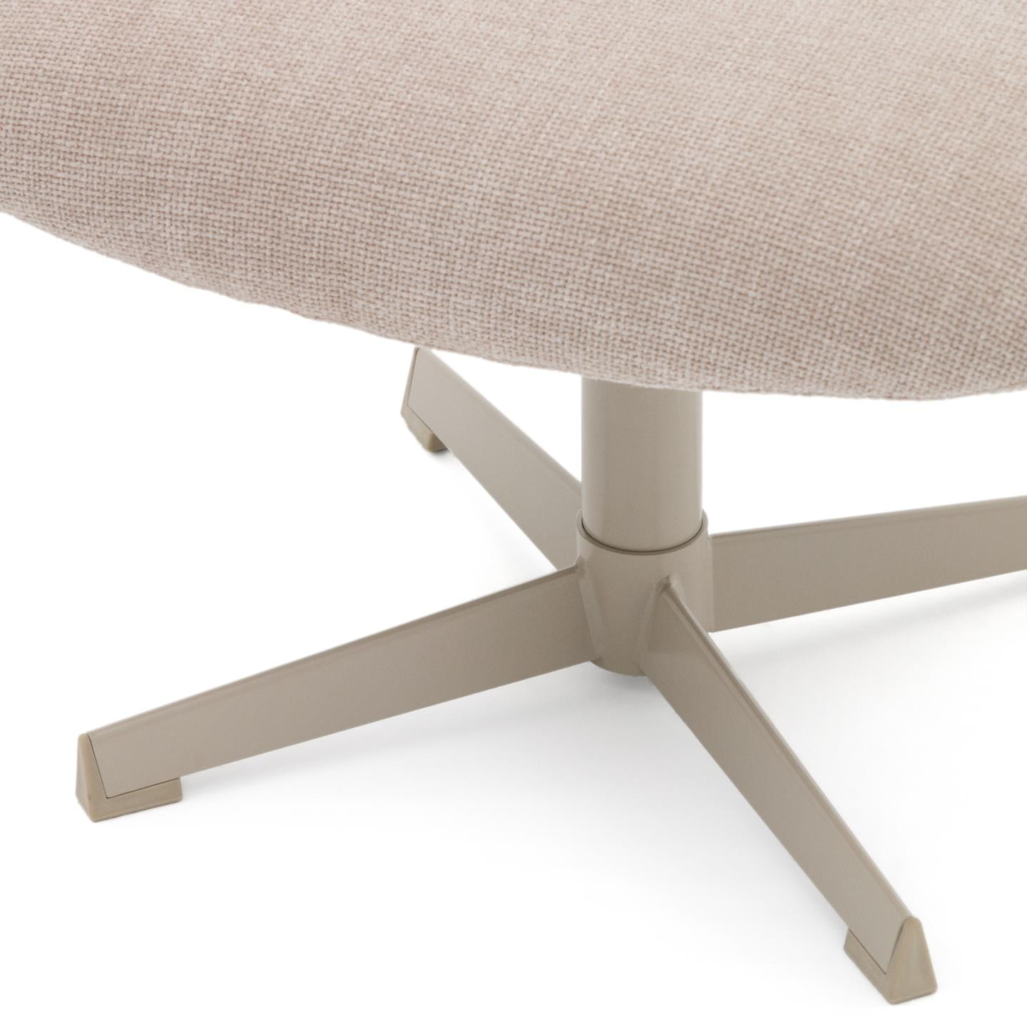 Kave Home Hocker 'Jaspe' Structuurstof, kleur Beige