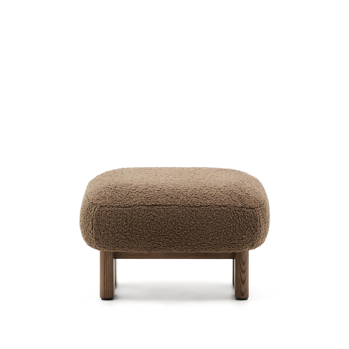 Kave Home Hocker 'Cabana' Bouclé, kleur Taupe