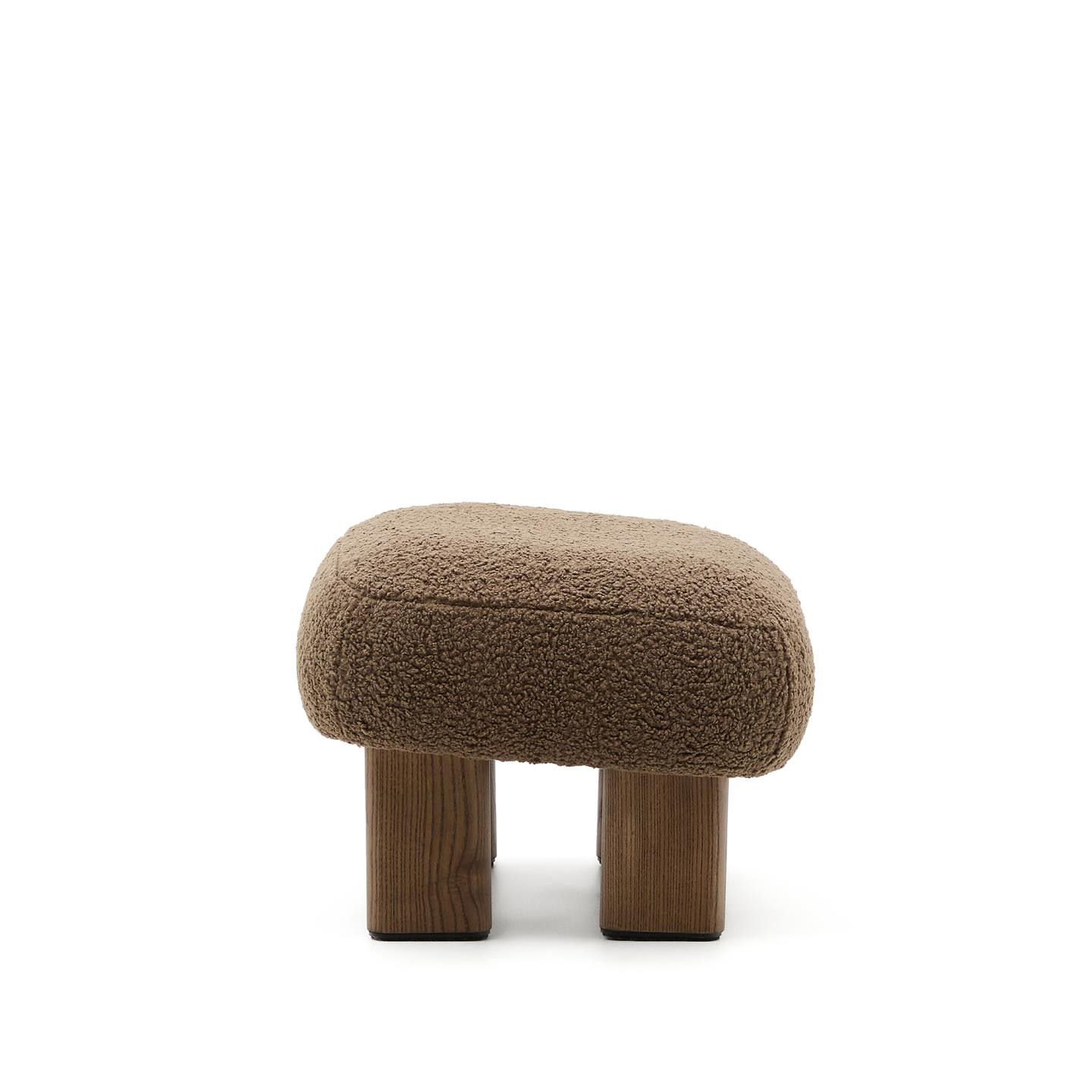 Kave Home Hocker 'Cabana' Bouclé, kleur Taupe