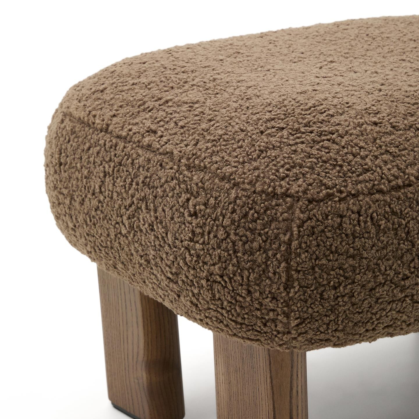 Kave Home Hocker 'Cabana' Bouclé, kleur Taupe