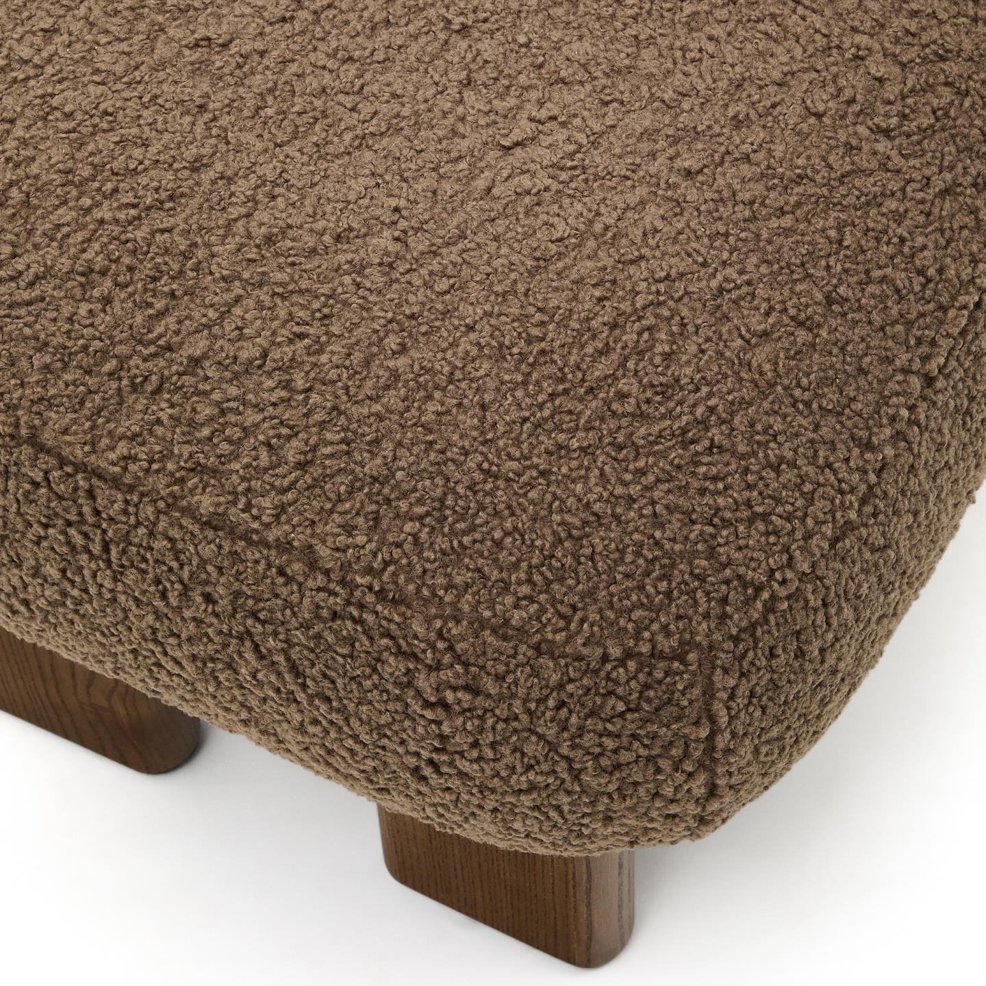 Kave Home Hocker 'Cabana' Bouclé, kleur Taupe