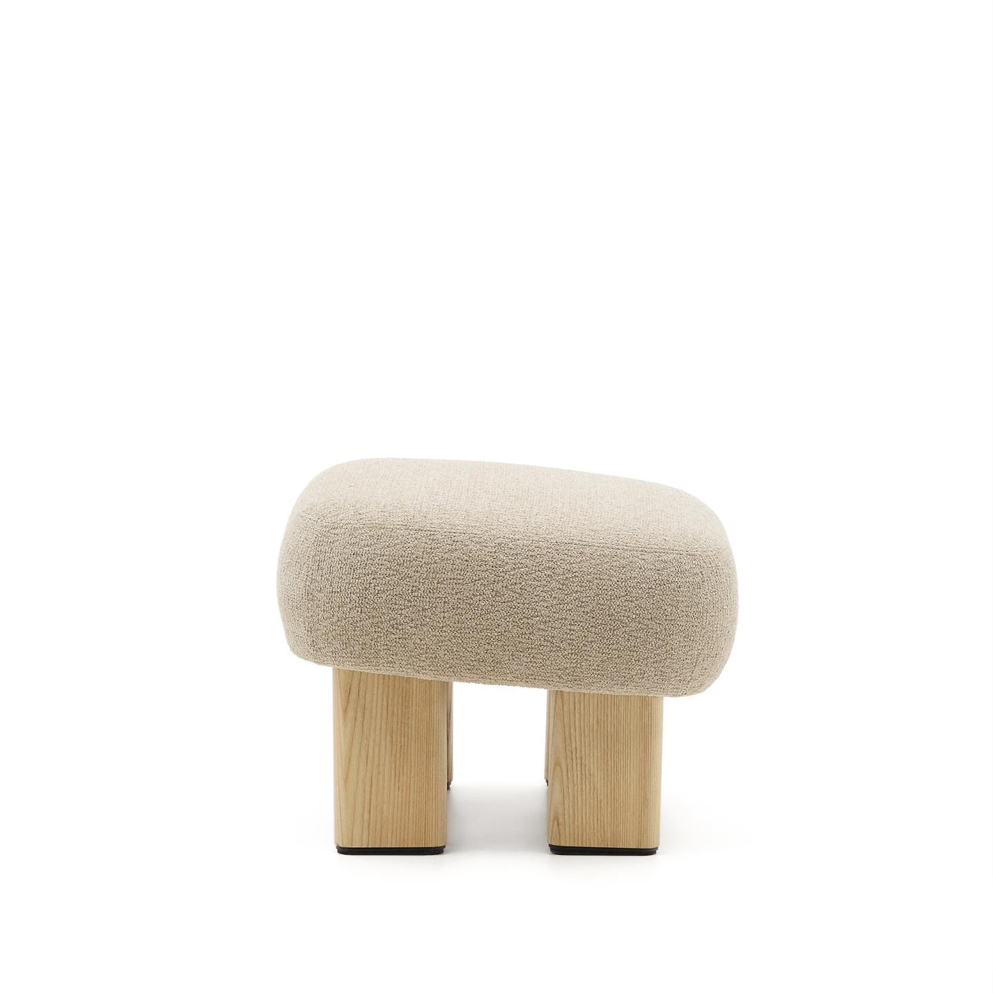 Kave Home Hocker 'Cabana' Chenille, kleur Beige