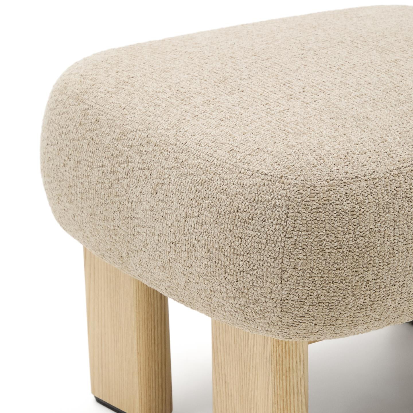 Kave Home Hocker 'Cabana' Chenille, kleur Beige