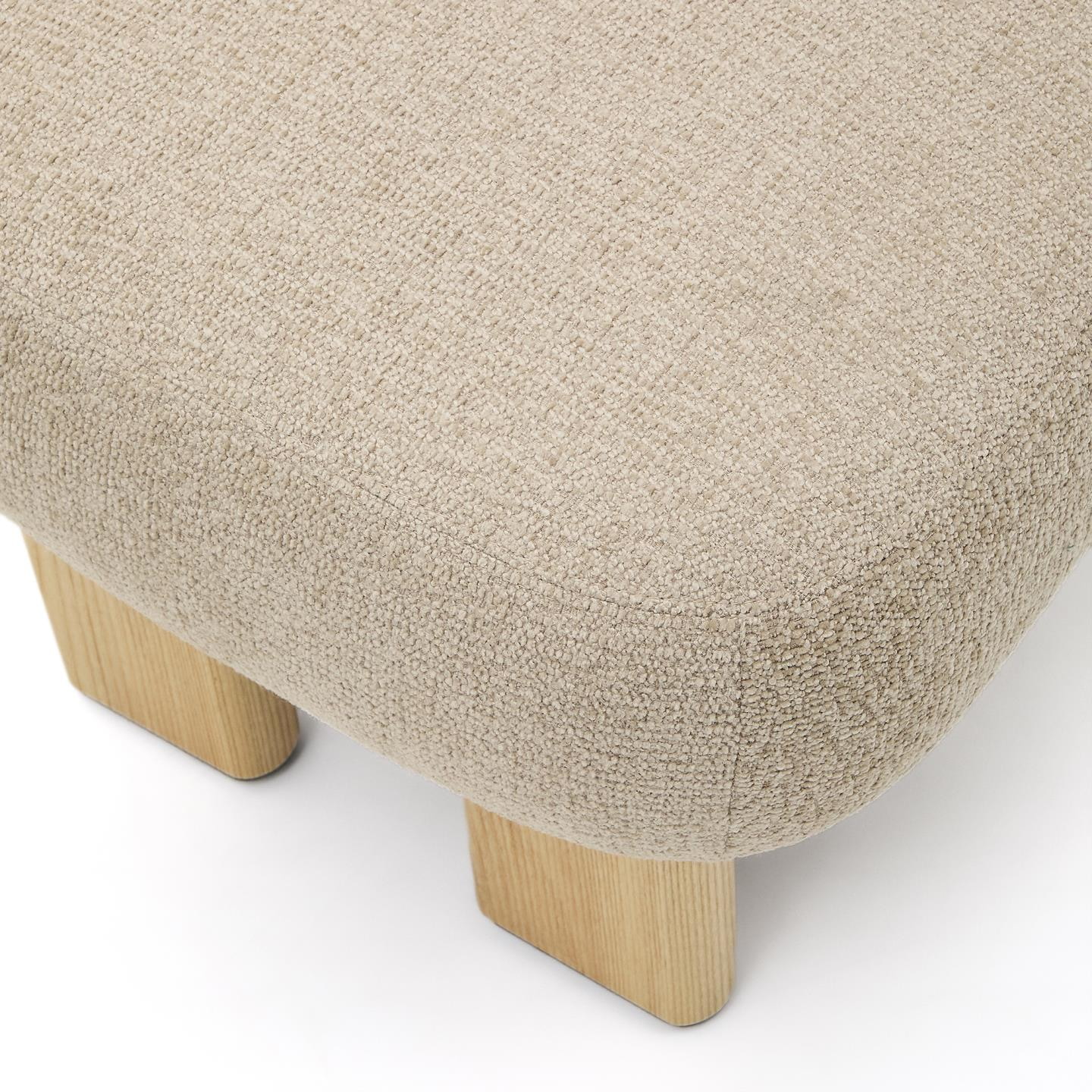 Kave Home Hocker 'Cabana' Chenille, kleur Beige
