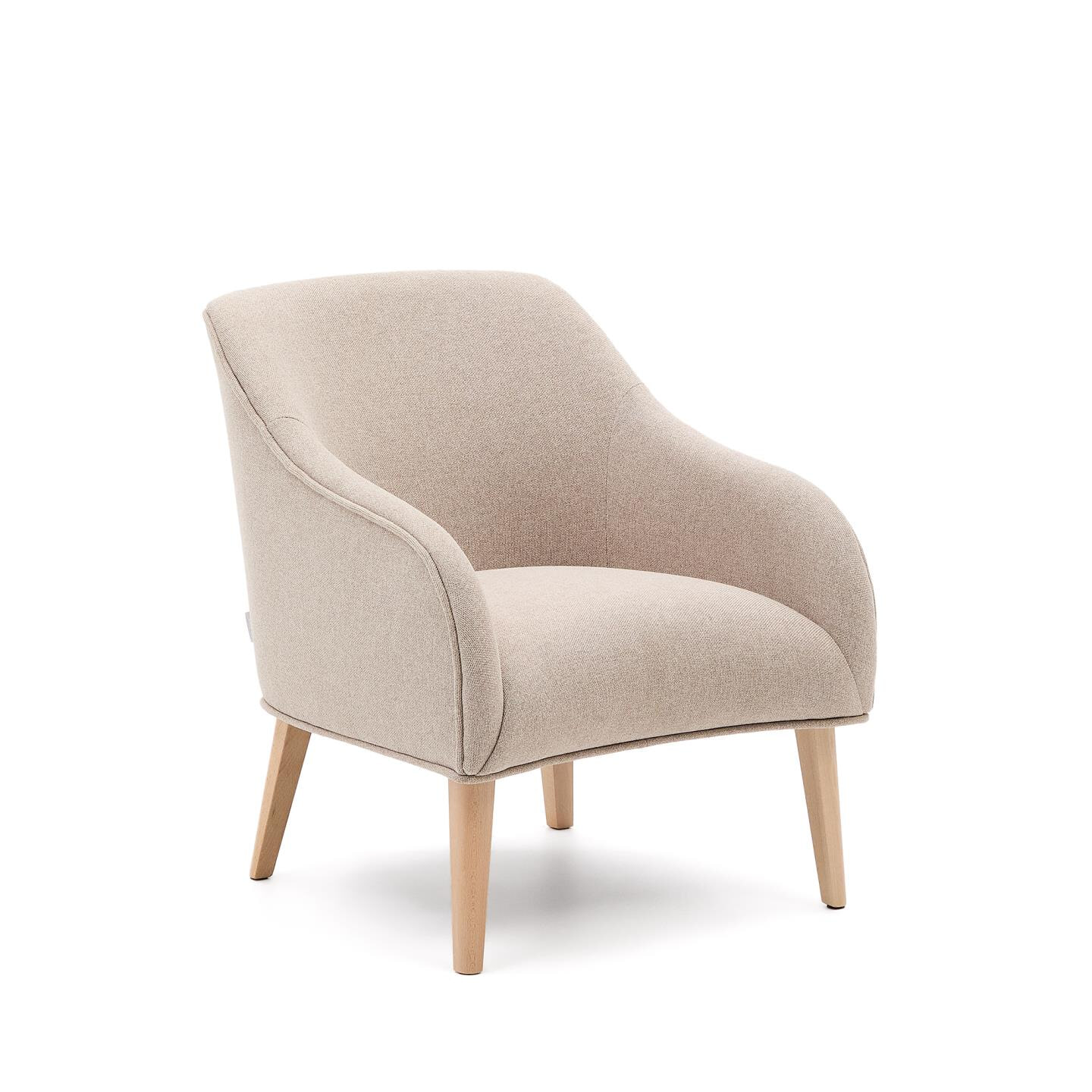 Kave Home Fauteuil Bobly Naturel poot - Beige