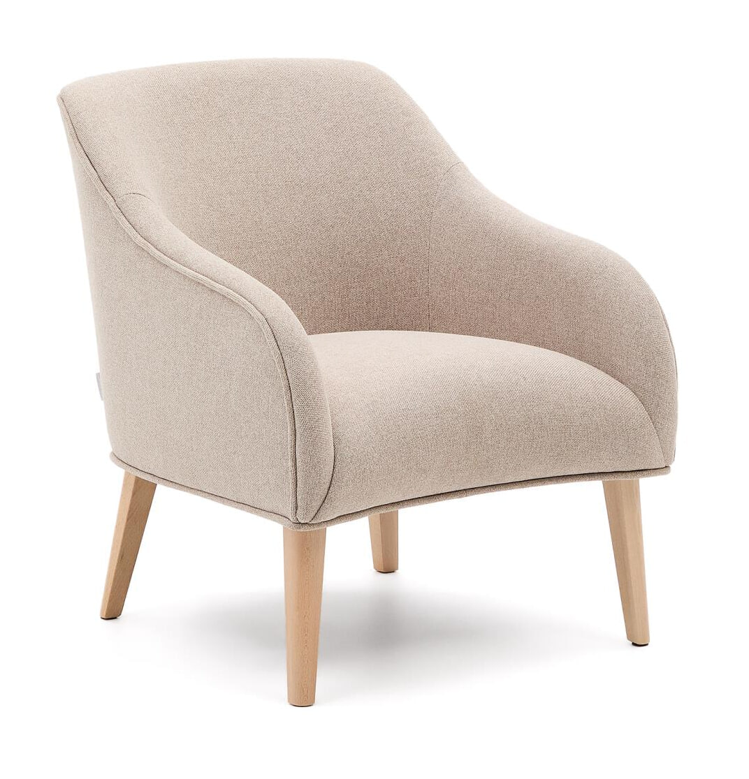 Kave Home Fauteuil Bobly Naturel poot - Beige