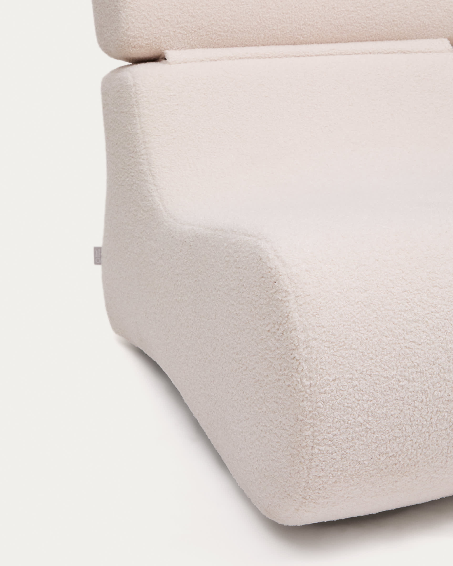Kave Home Fauteuil 'Club' Bouclé, kleur Naturel