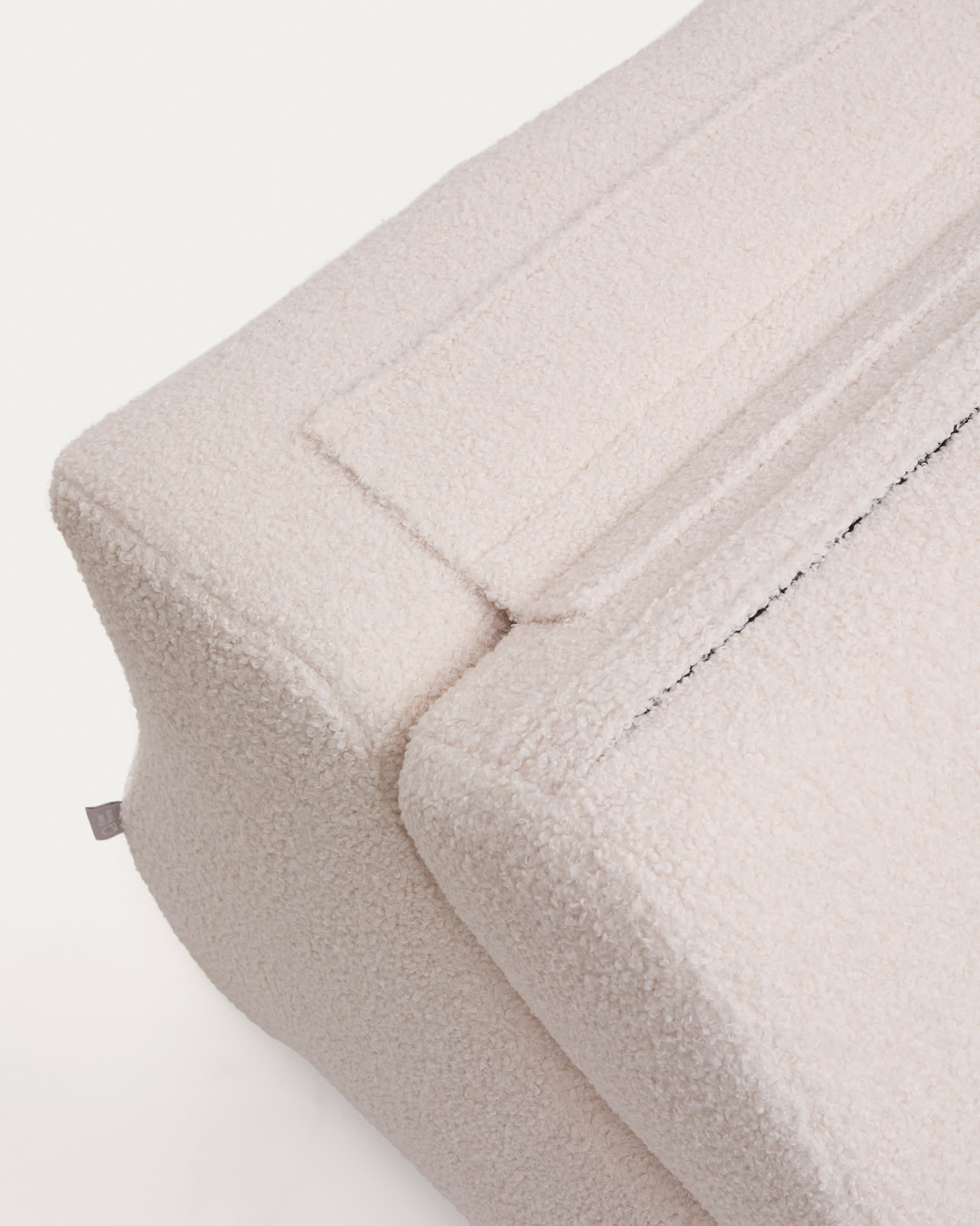 Kave Home Fauteuil 'Club' Bouclé, kleur Naturel