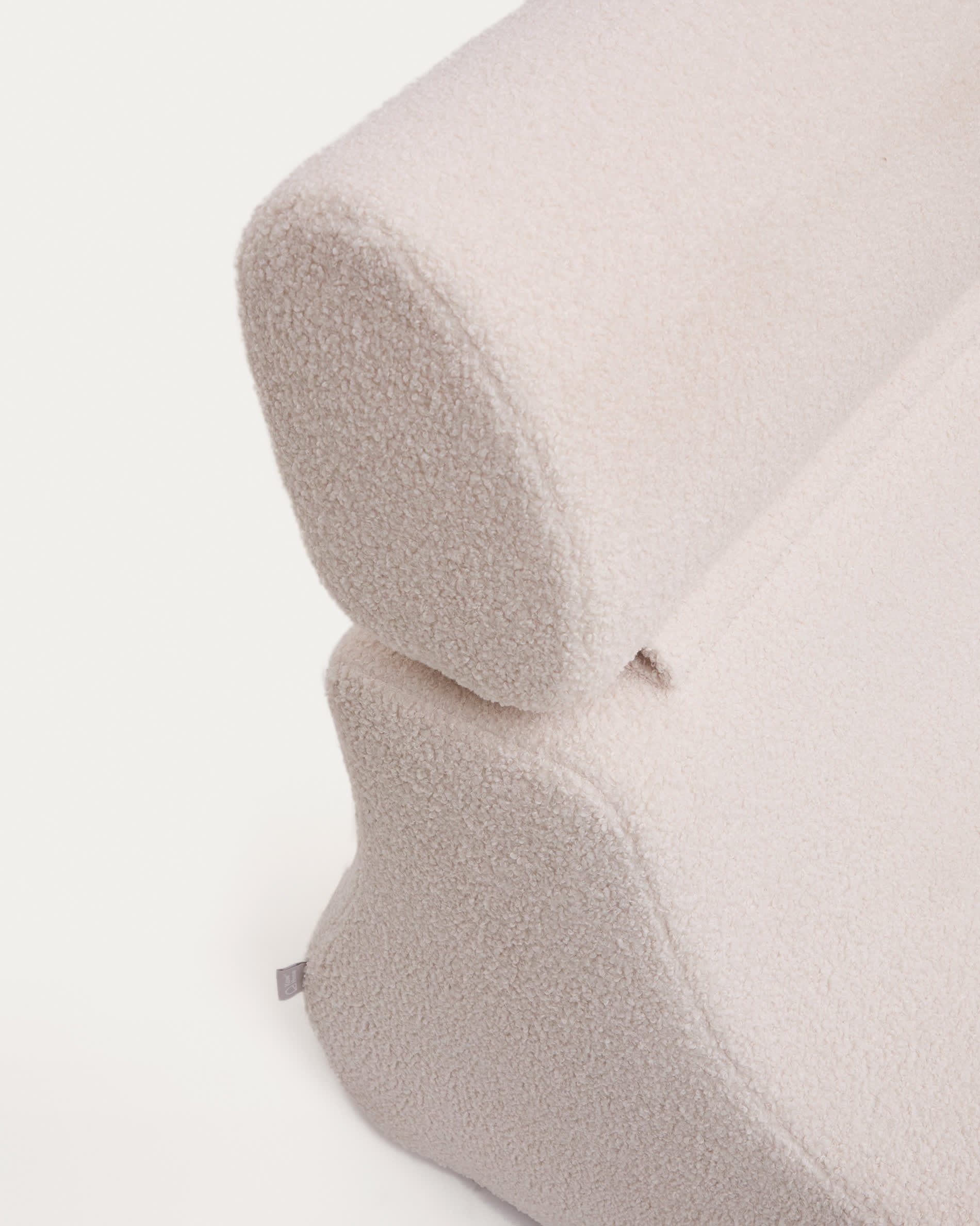 Kave Home Fauteuil 'Club' Bouclé, kleur Naturel