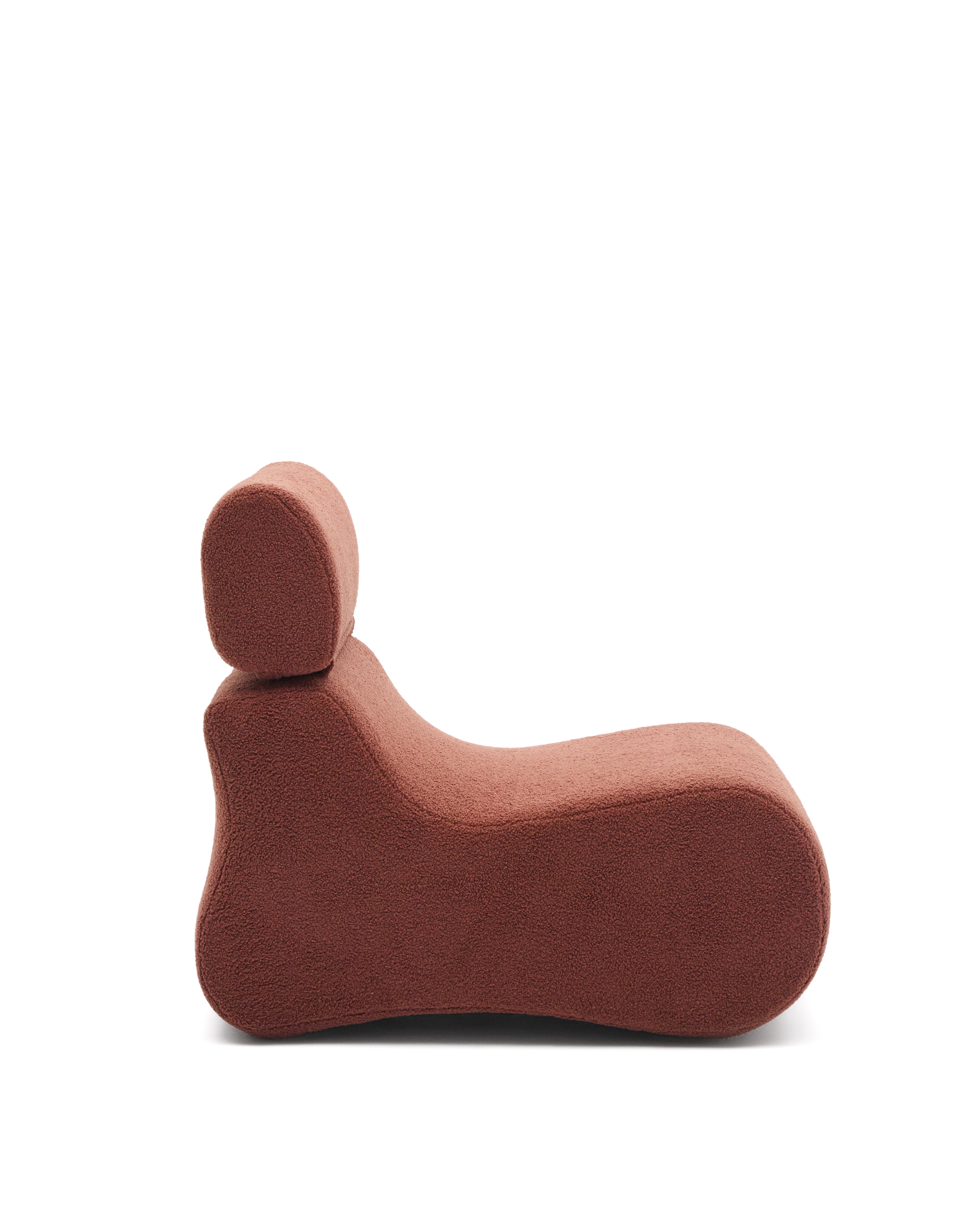 Kave Home Fauteuil 'Club' Bouclé, kleur Terracotta