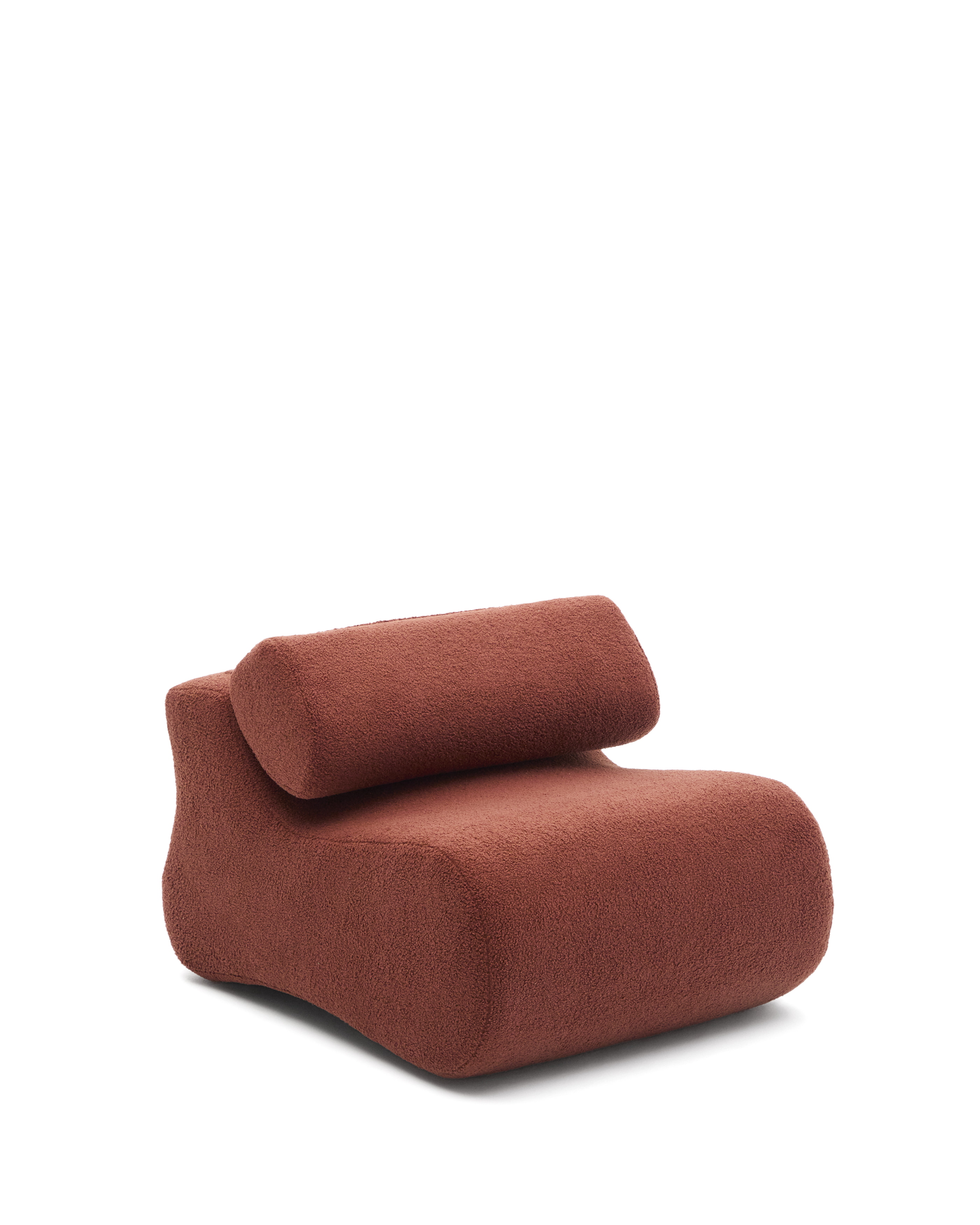 Kave Home Fauteuil 'Club' Bouclé, kleur Terracotta