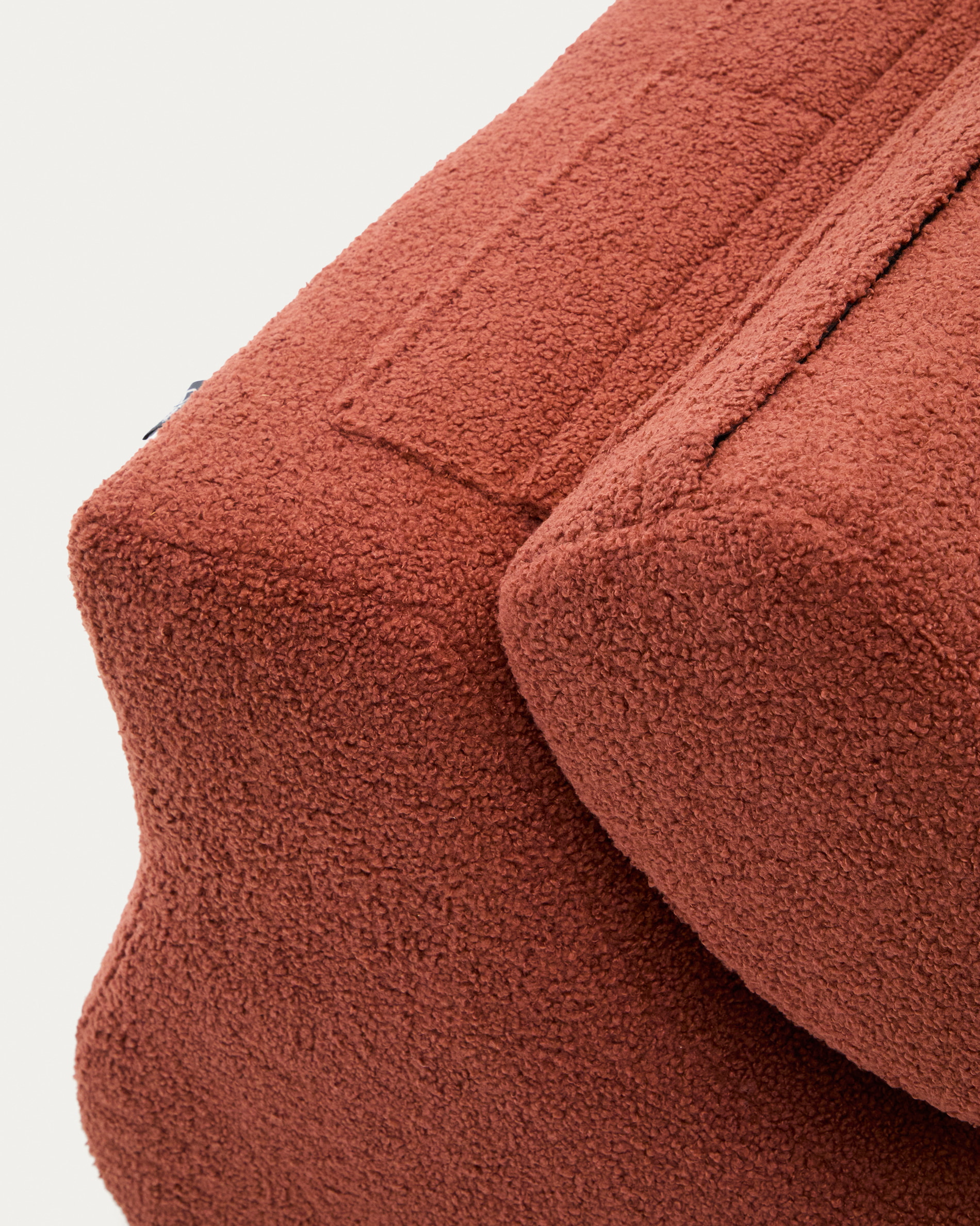 Kave Home Fauteuil 'Club' Bouclé, kleur Terracotta